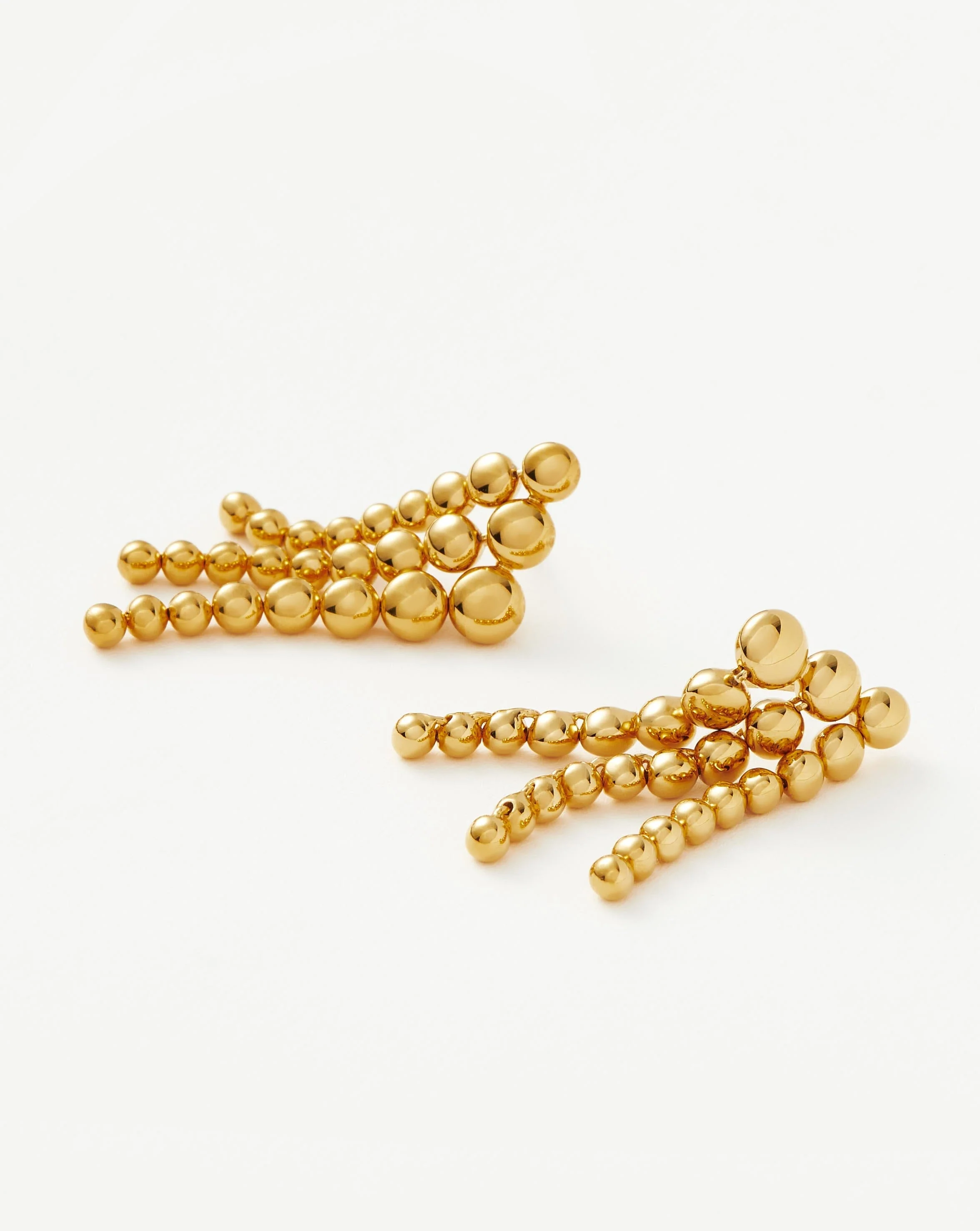 Beaded Waterfall Drop Earrings | 18ct Gold Vermeil - Image 4