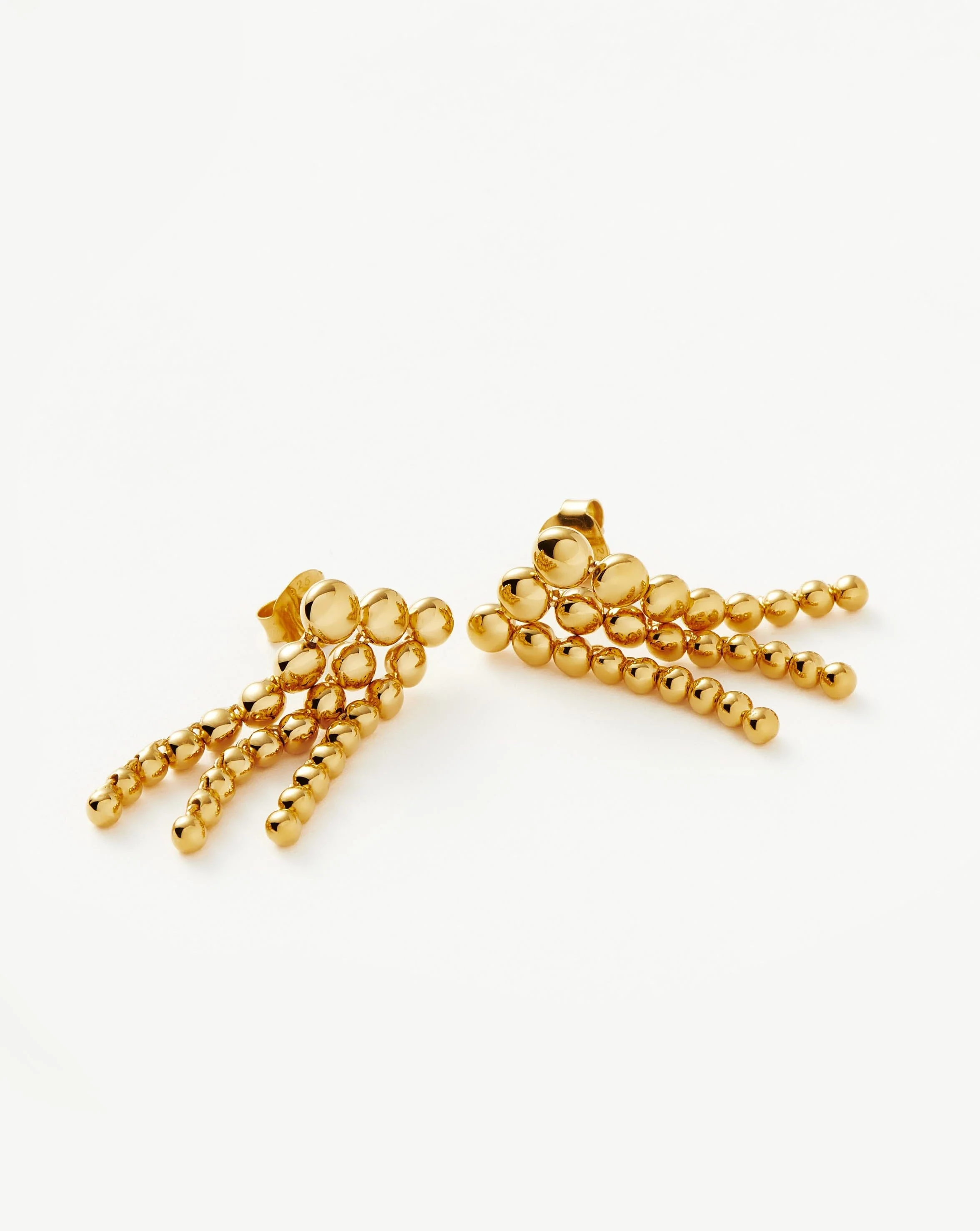 Beaded Waterfall Drop Earrings | 18ct Gold Vermeil - Image 5