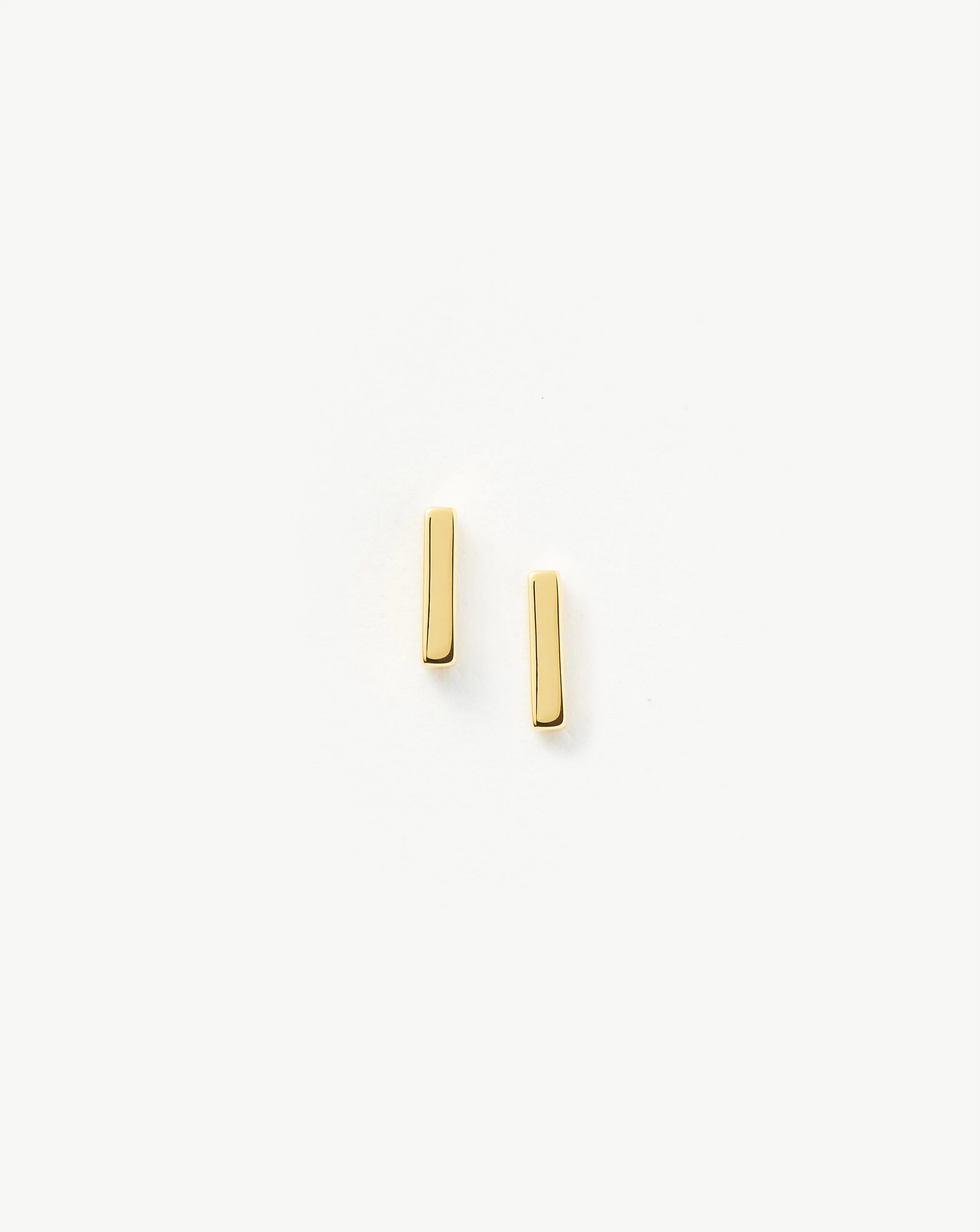 Bar Stud Earrings | 18ct Gold Vermeil