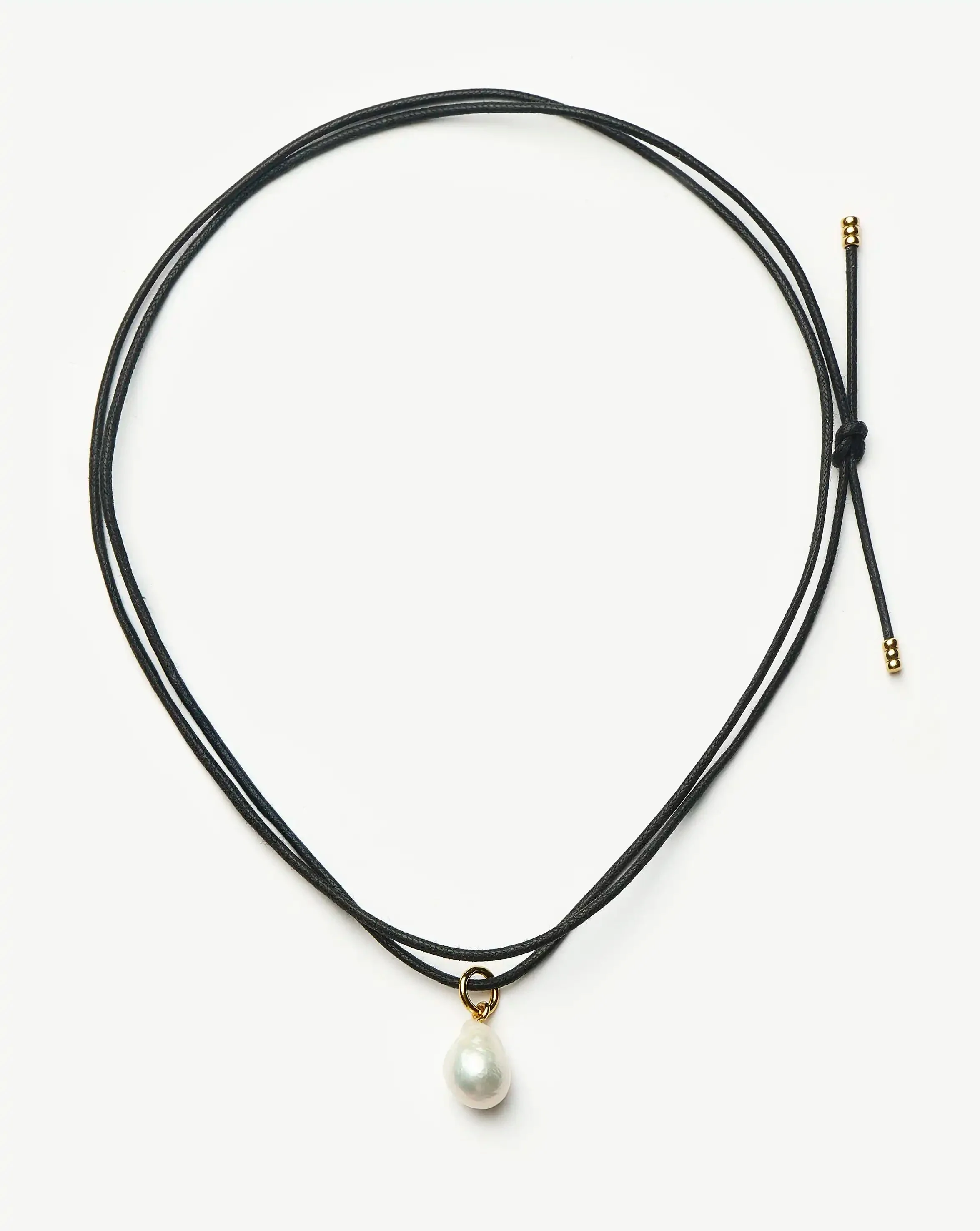 Baroque Pearl Cord Necklace | 18ct Gold Vermeil/Pearl