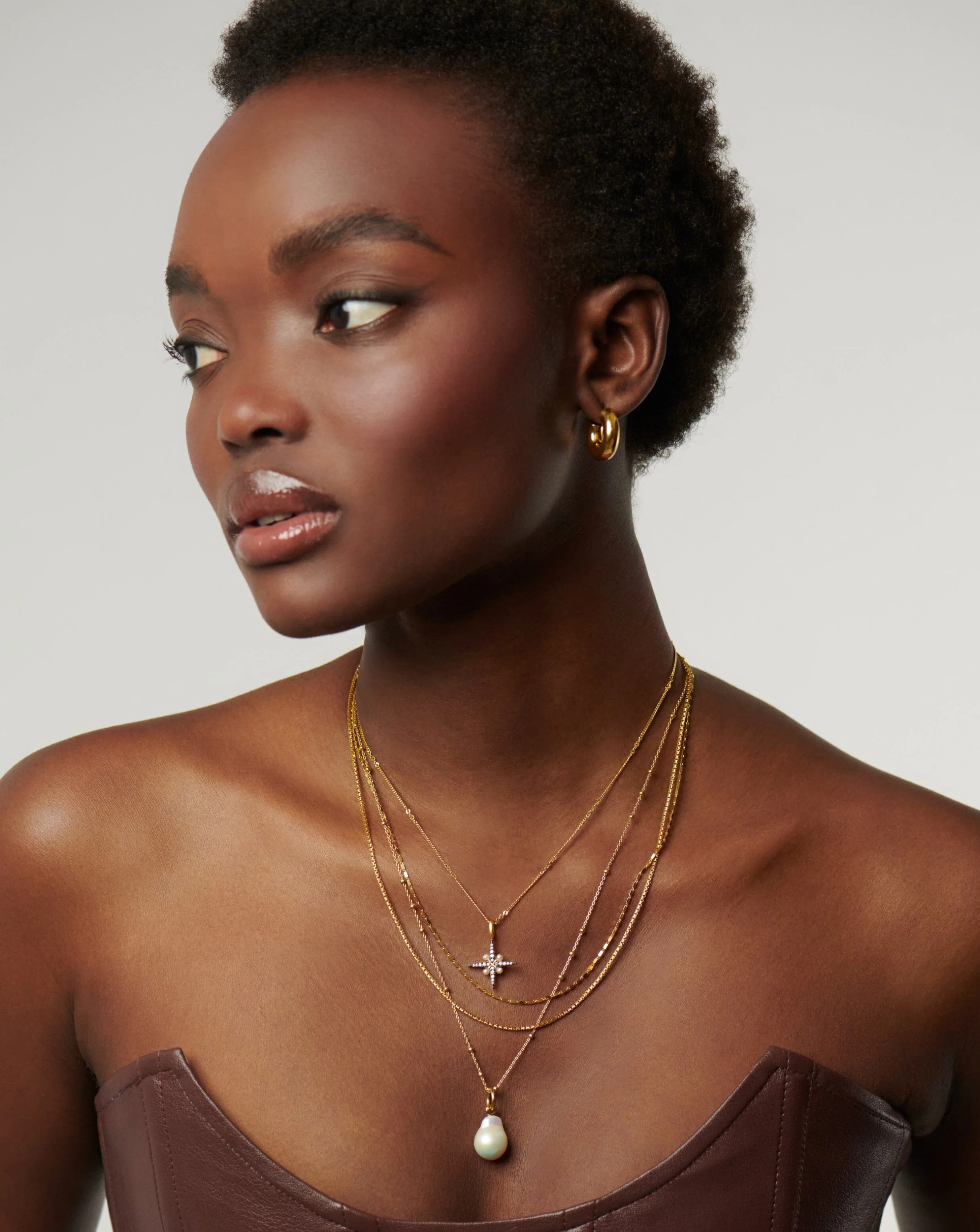 Baroque Pearl Chain Necklace | 18ct Gold Vermeil/Pearl - Image 2
