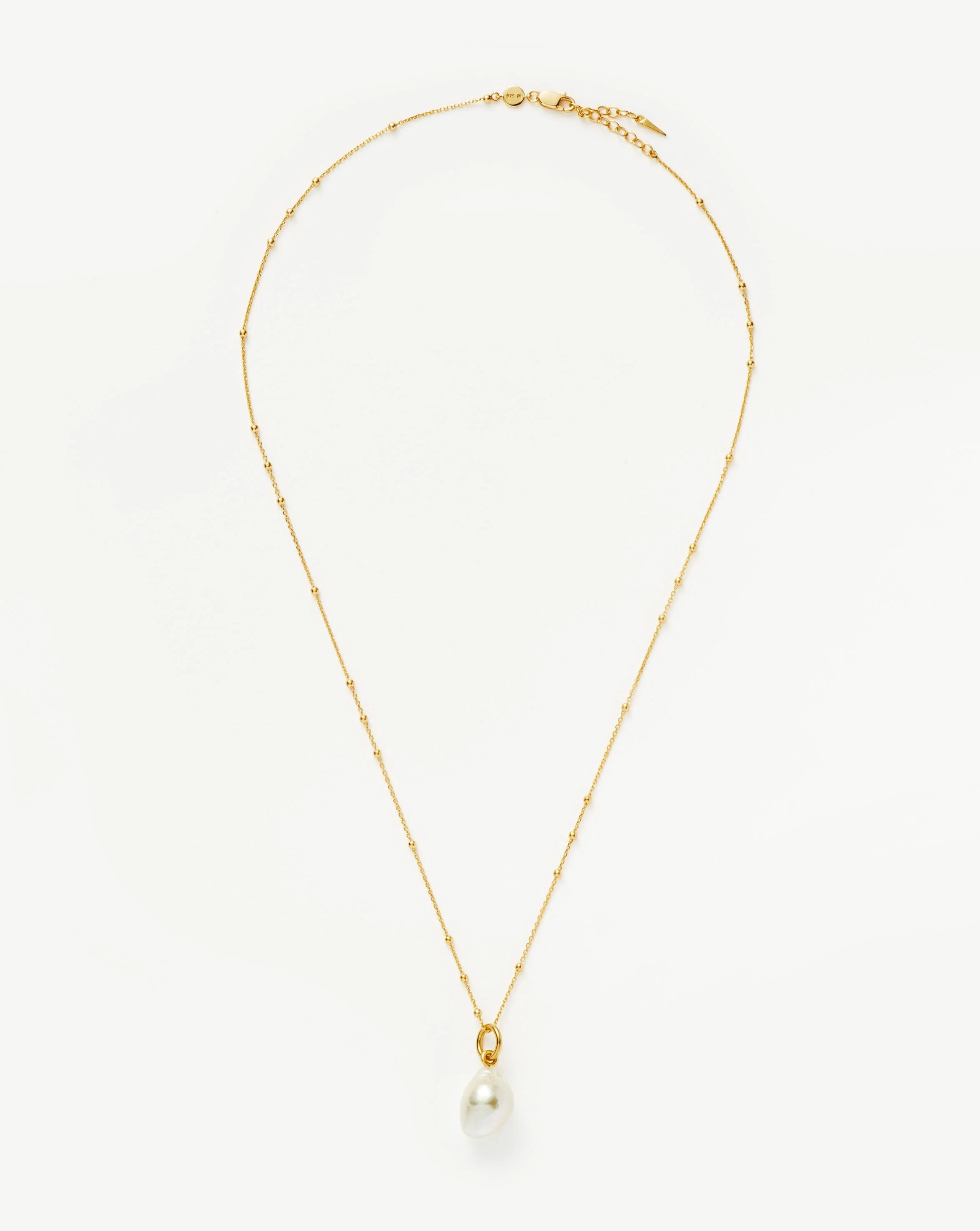 Baroque Pearl Chain Necklace | 18ct Gold Vermeil/Pearl - Image 4