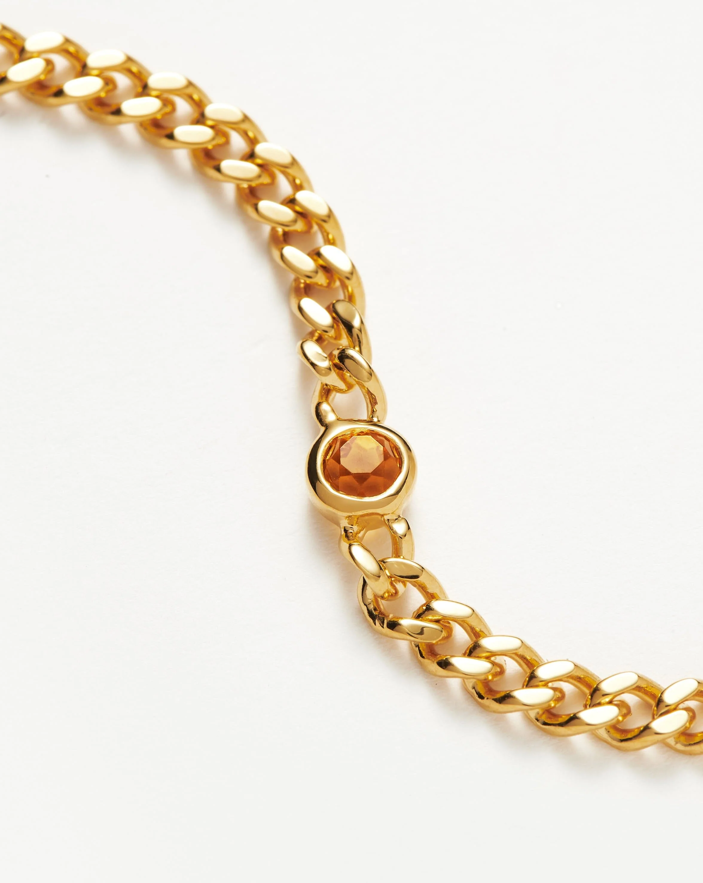 November Birthstone Chain Bracelet | 18ct Gold Plated Vermeil/Citrine - Image 4