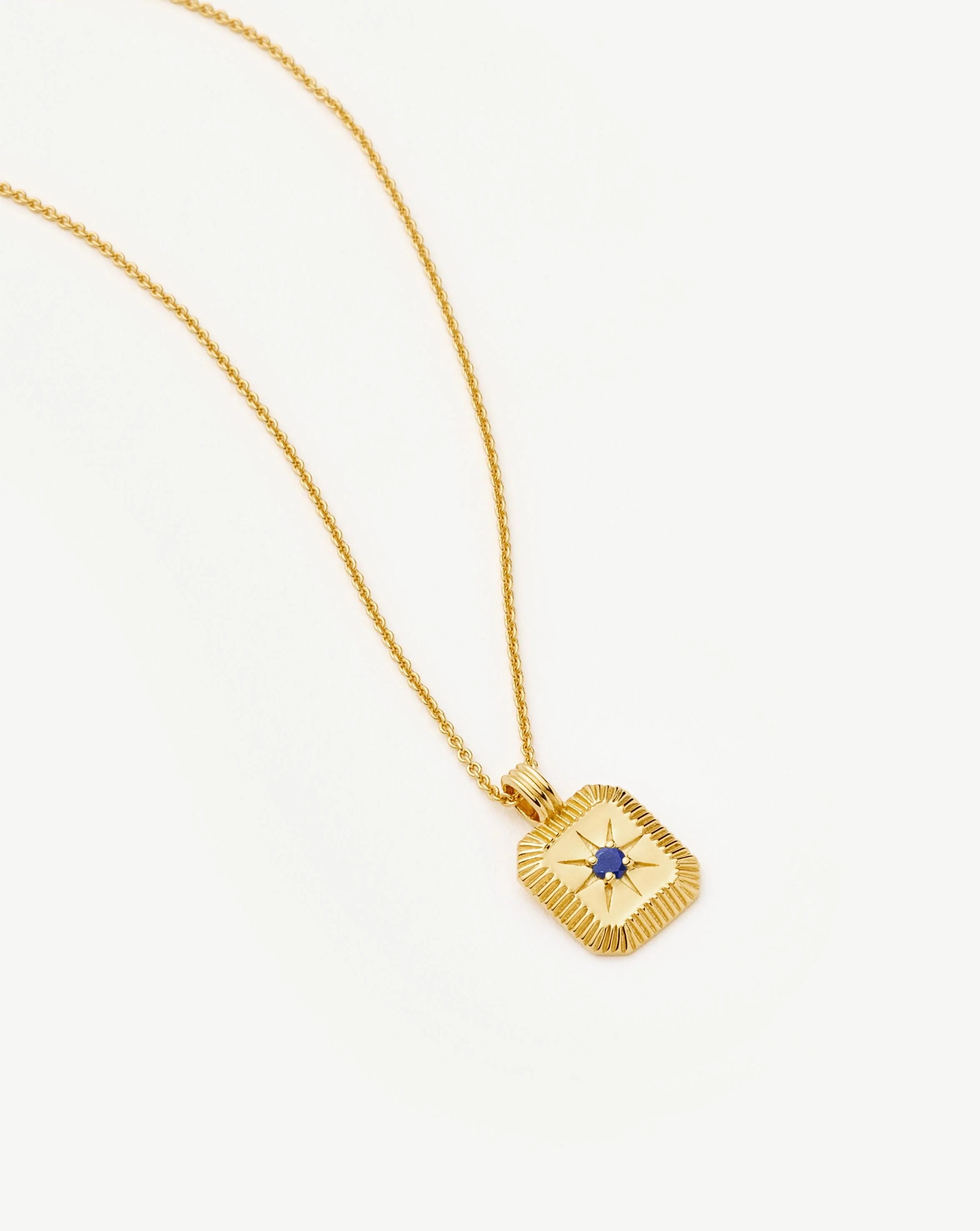 September Birthstone Pendant Necklace | 18ct Gold Vermeil/Lapis - Image 5