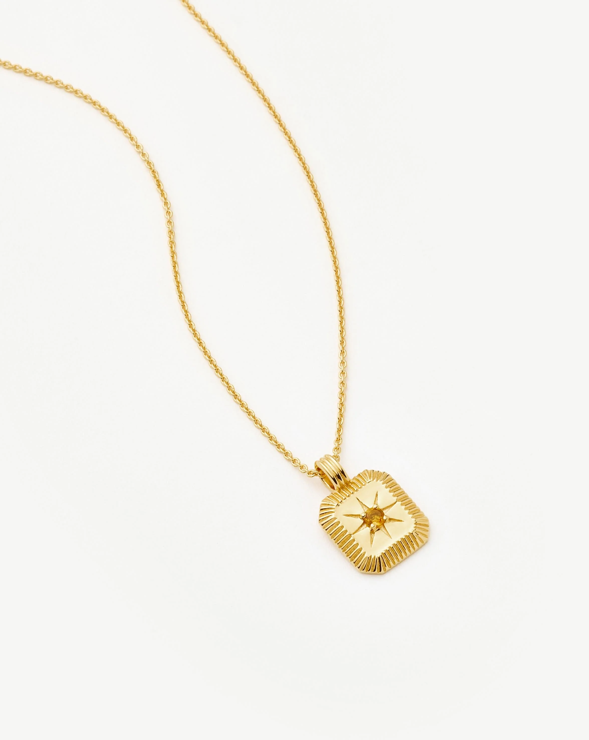 November Birthstone Pendant Necklace | 18ct Gold Vermeil/Citrine - Image 5