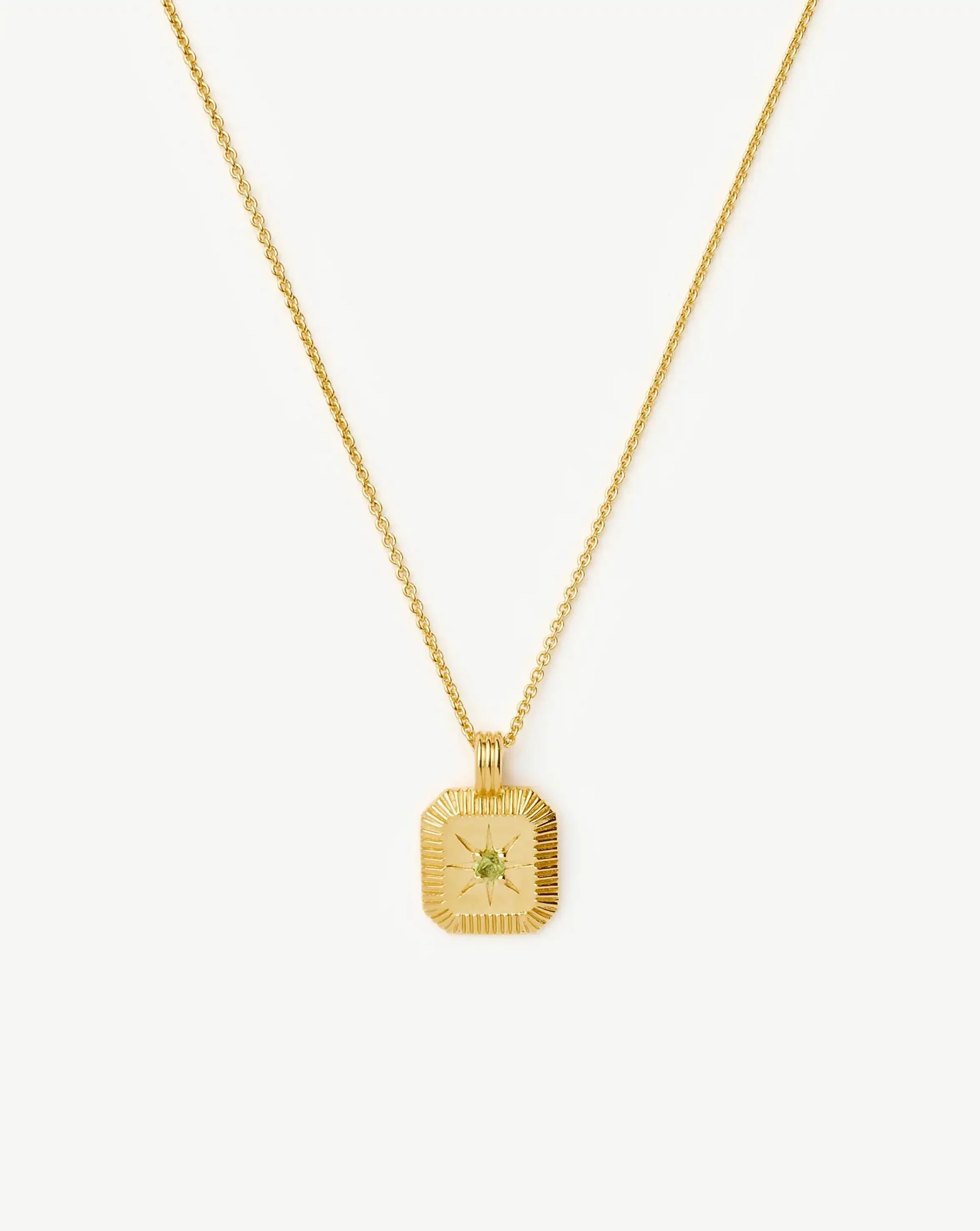 August Birthstone Pendant Necklace | 18ct Gold Vermeil/Peridot