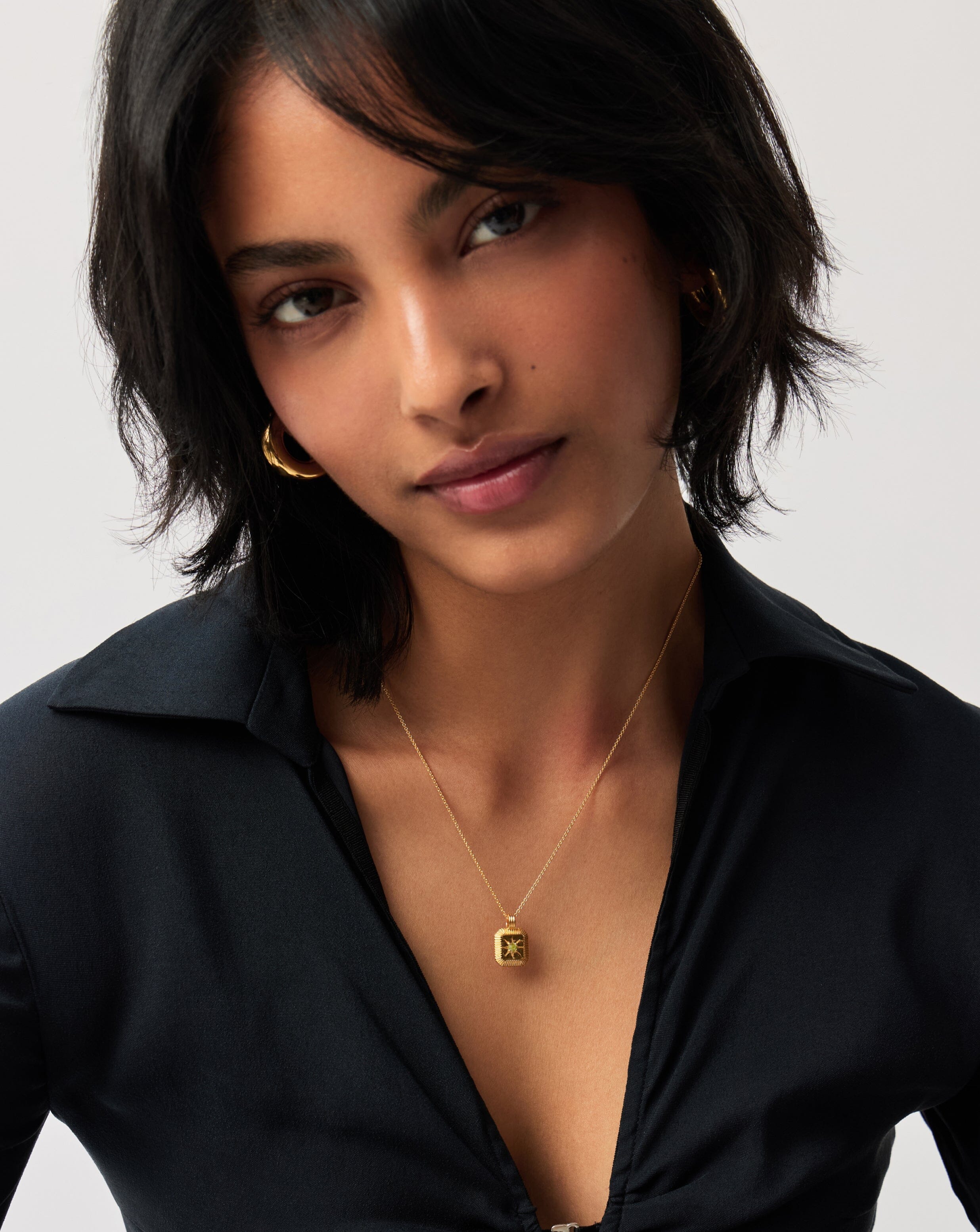 August Birthstone Pendant Necklace | 18ct Gold Vermeil/Peridot - Image 2