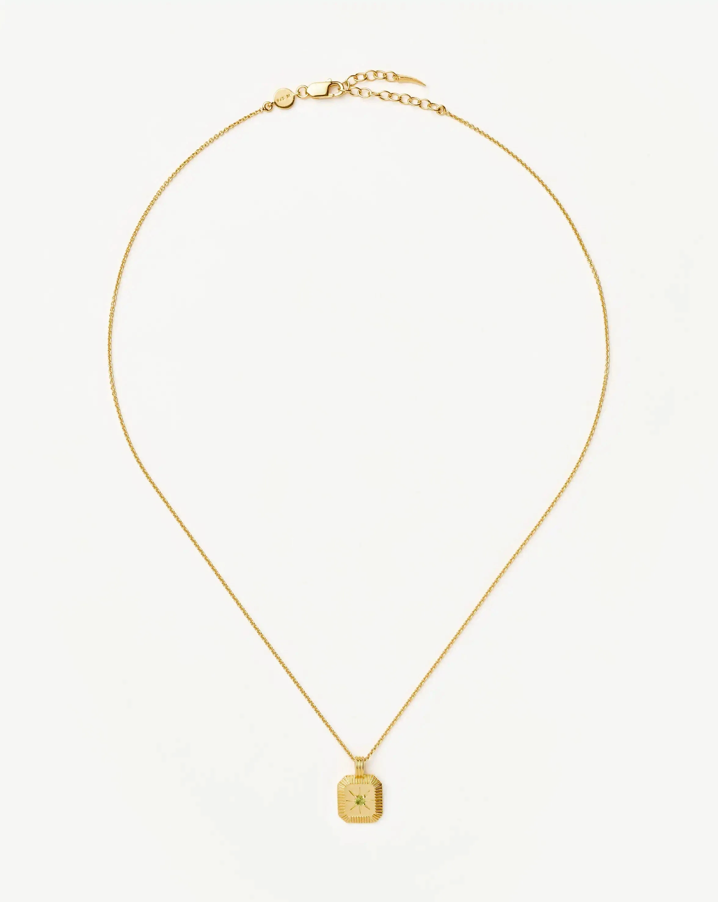 August Birthstone Pendant Necklace | 18ct Gold Vermeil/Peridot - Image 4