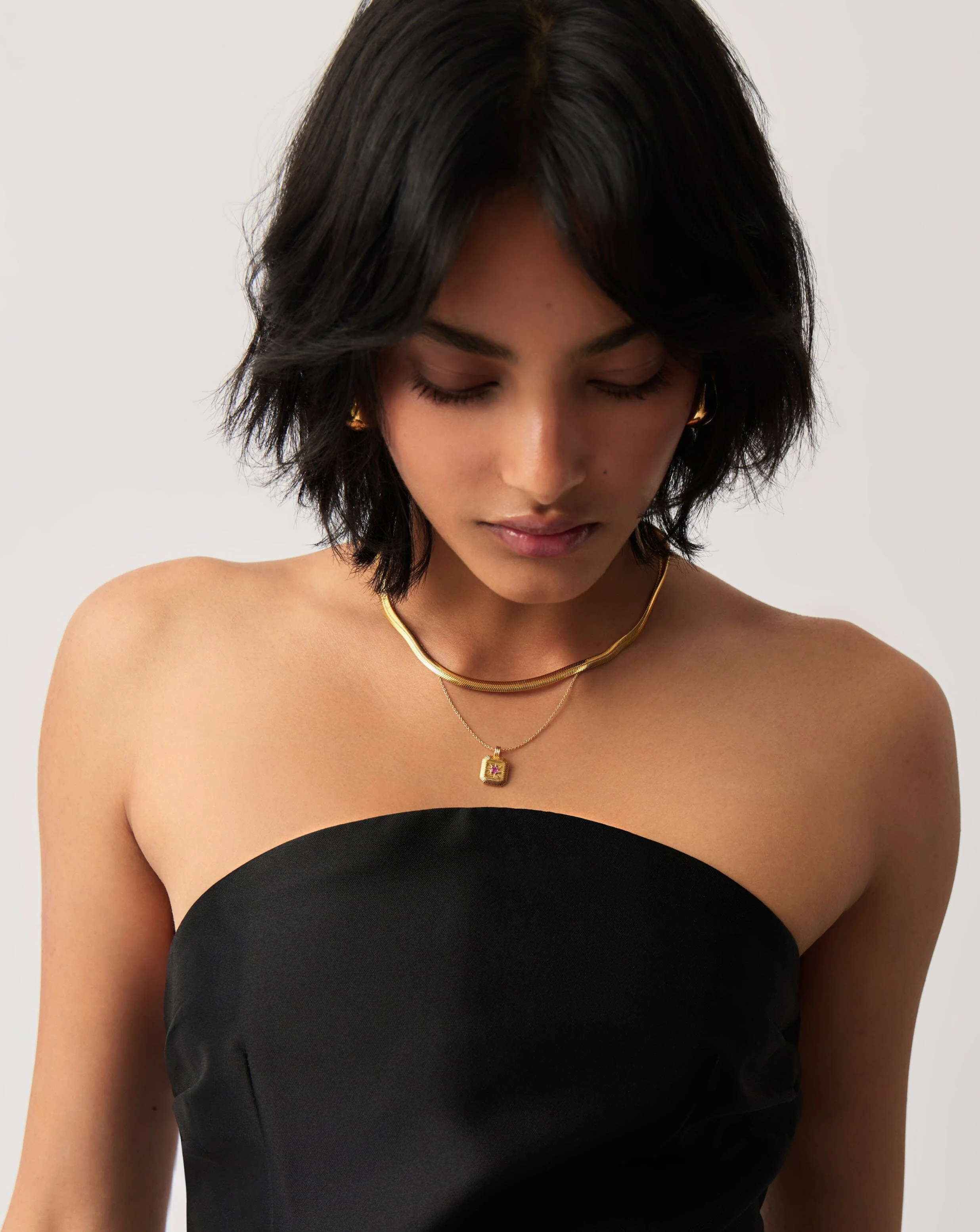 October Birthstone Pendant Necklace | 18ct Gold Vermeil/Pink Tourmaline - Image 3