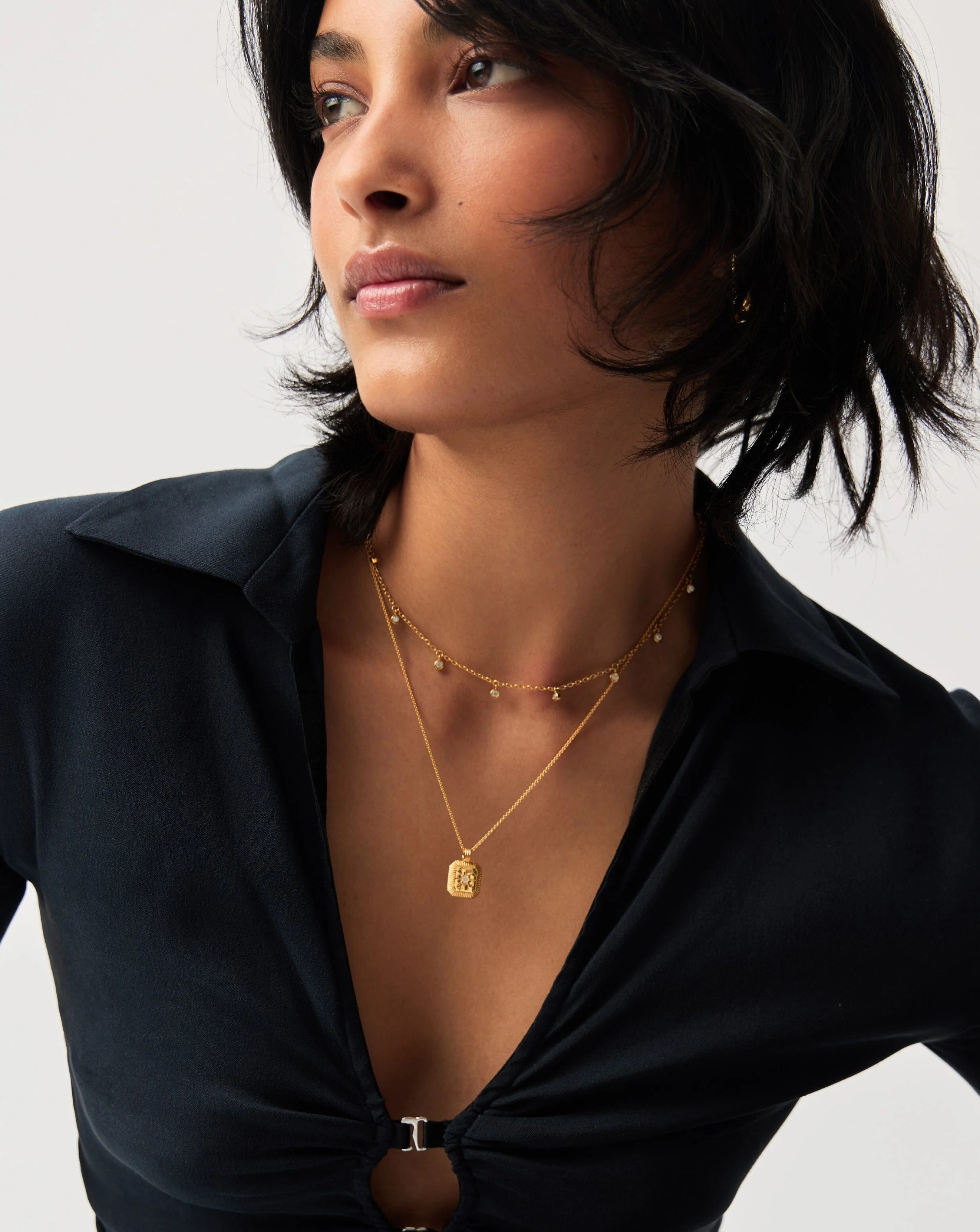 June Birthstone Pendant Necklace | 18ct Gold Vermeil/Rainbow Moonstone - Image 3