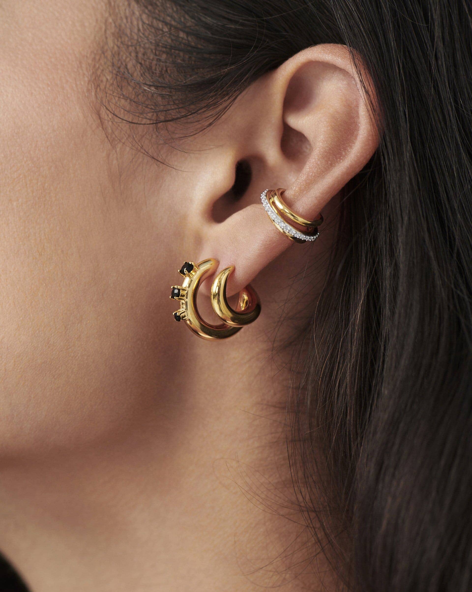 Celestial Pave Ear Cuff | 18ct Gold Vermeil/Cubic Zirconia - Image 3
