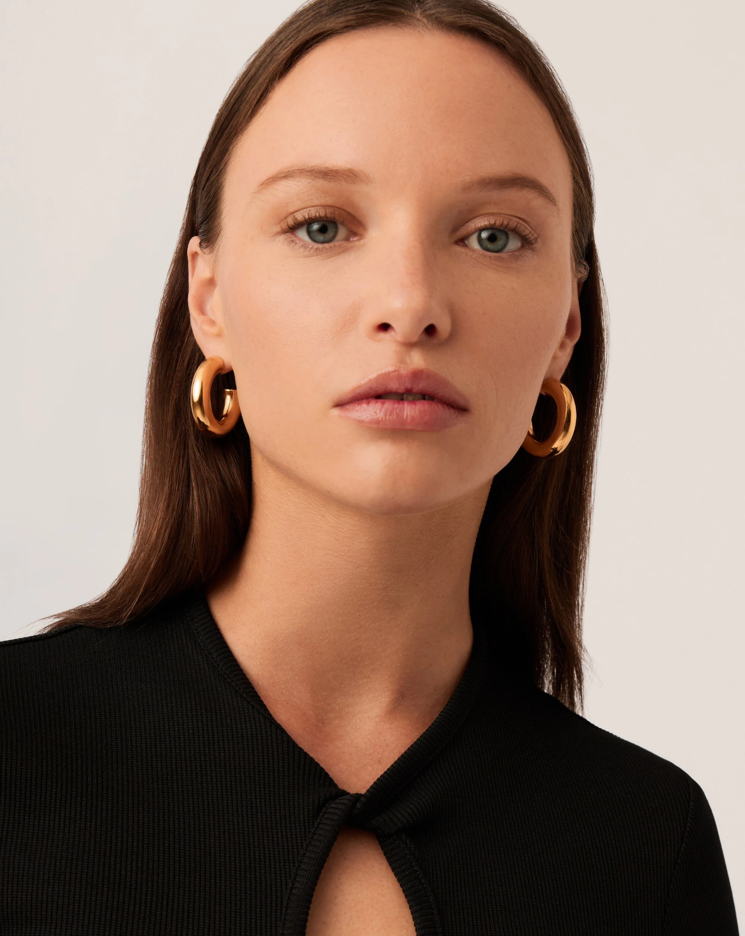 Chubby Large Hoop Earrings | 18ct Gold Plated - Image 6