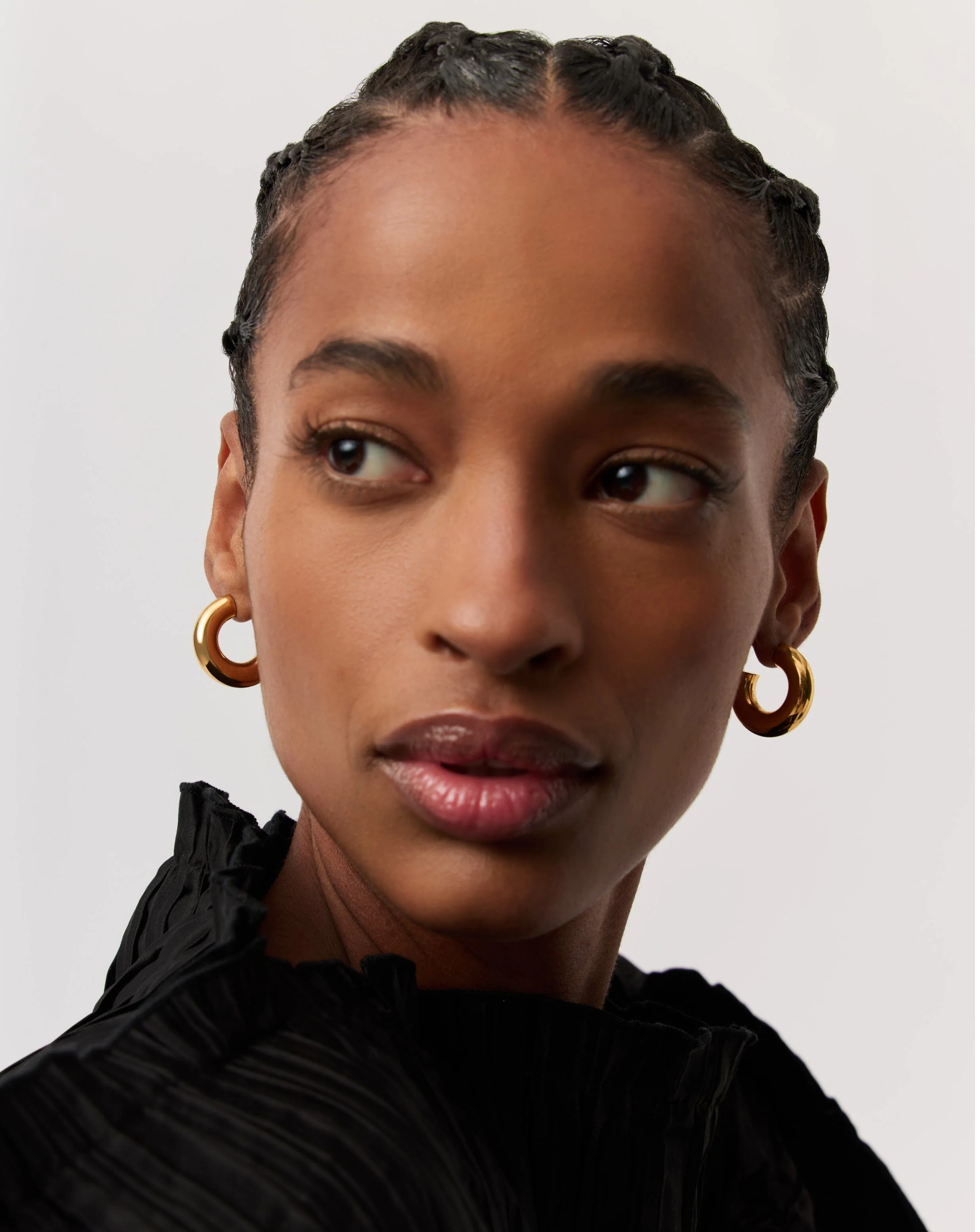 Chubby Medium Hoop Earrings | 18ct Gold Vermeil - Image 6