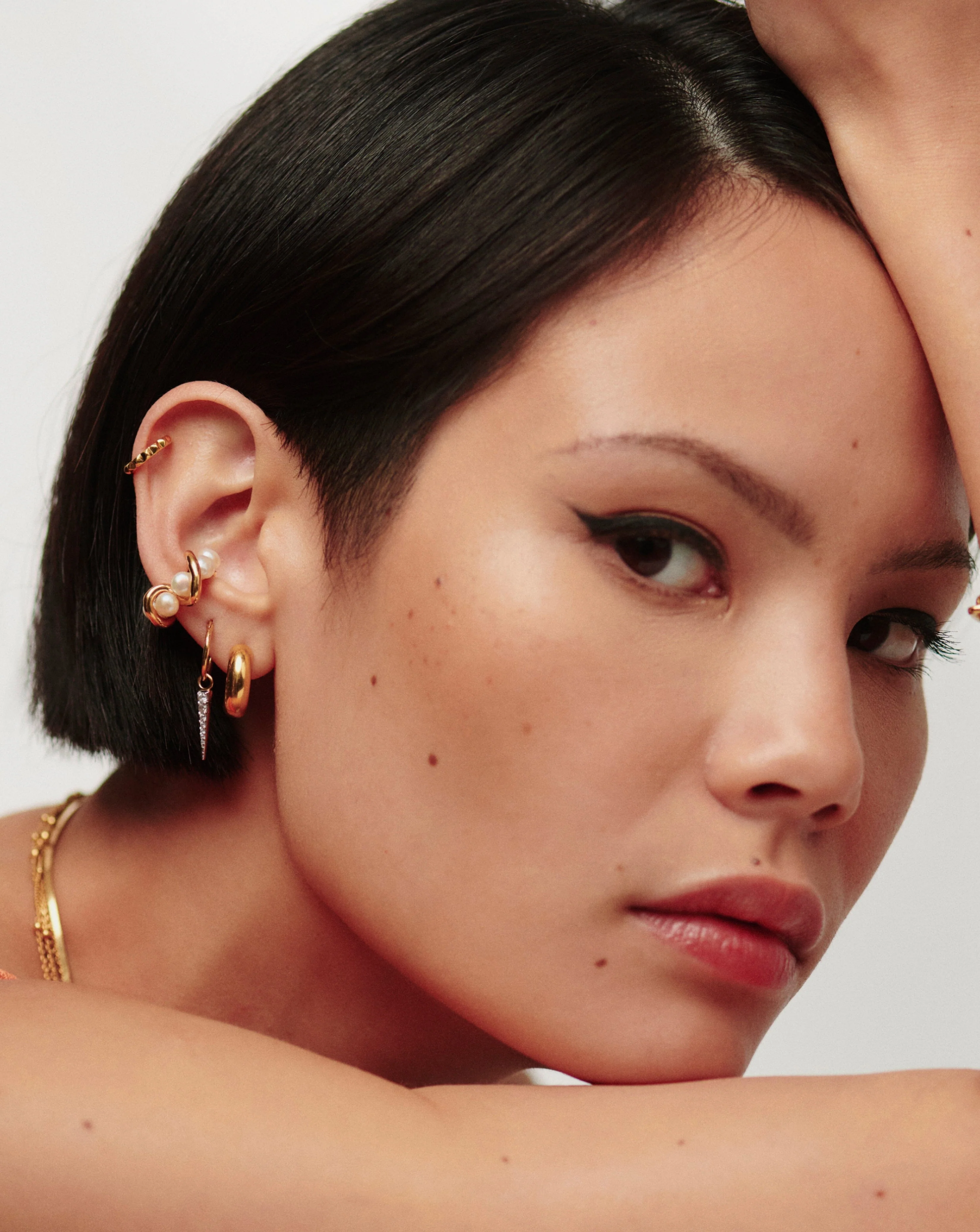 Chubby Mini Hoop Earrings | 18ct Gold Vermeil - Image 6
