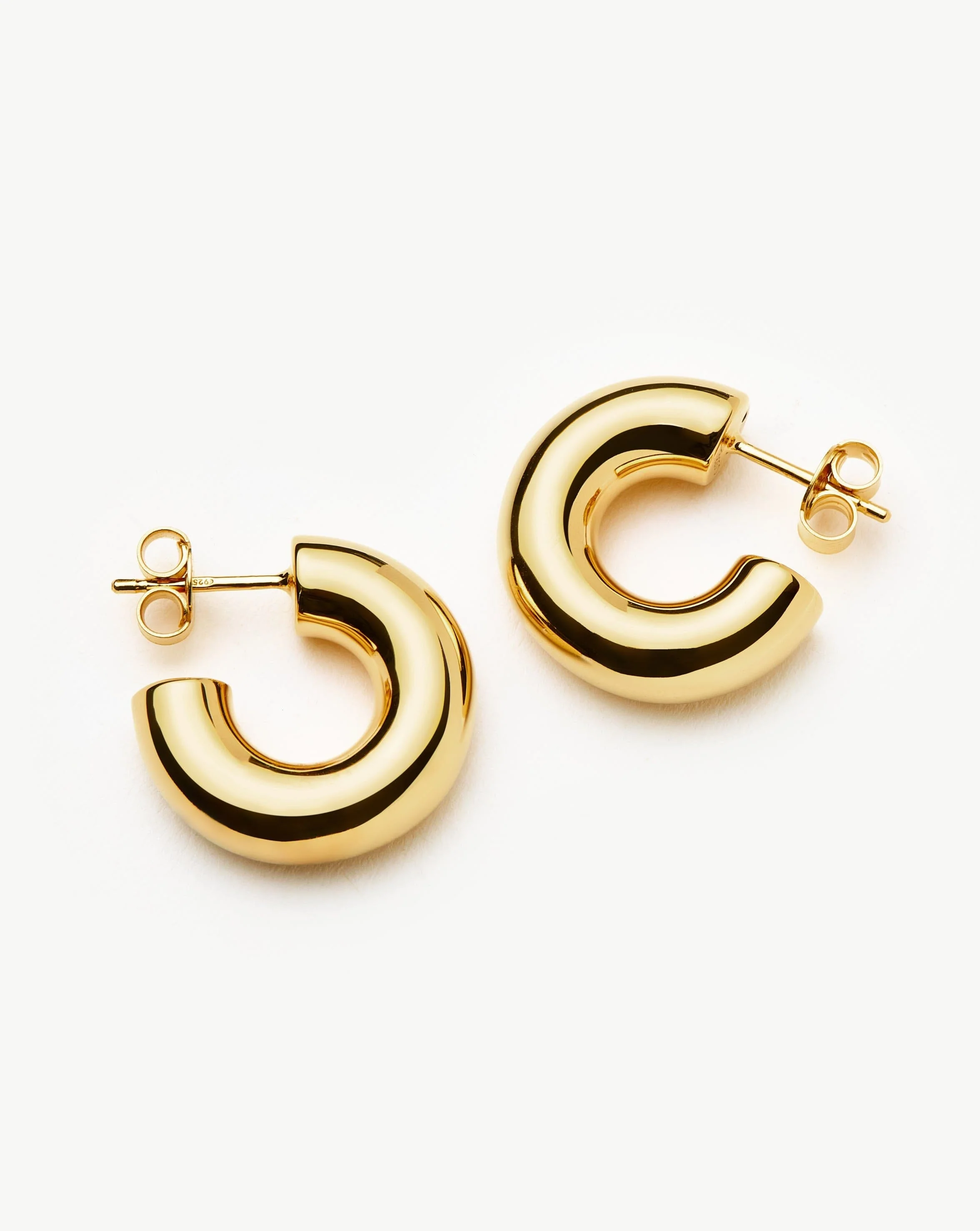 Chubby Small Hoop Earrings | 18ct Gold Vermeil - Image 4