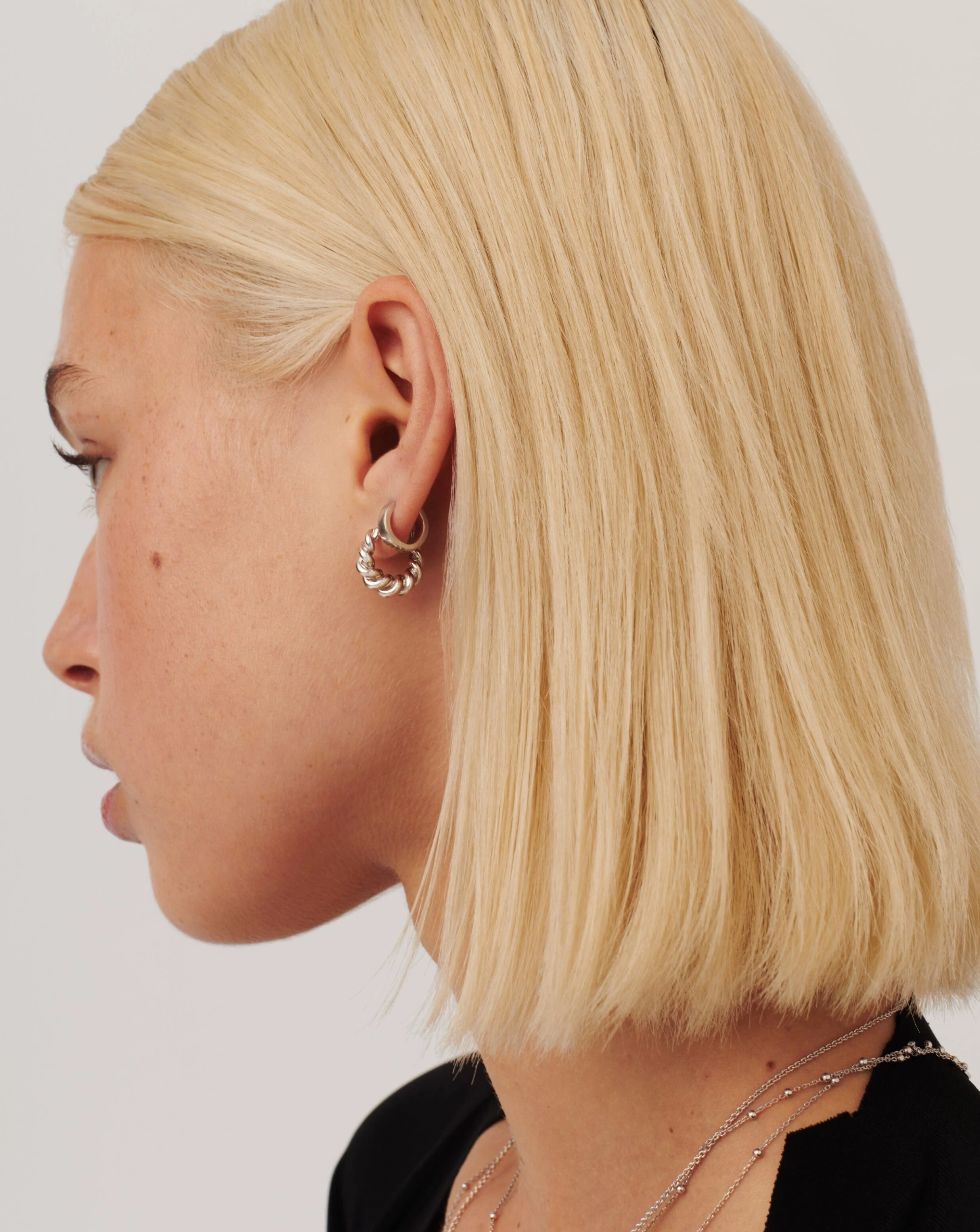 Chubby & Tidal Mini Hoop Earring Set - Image 2