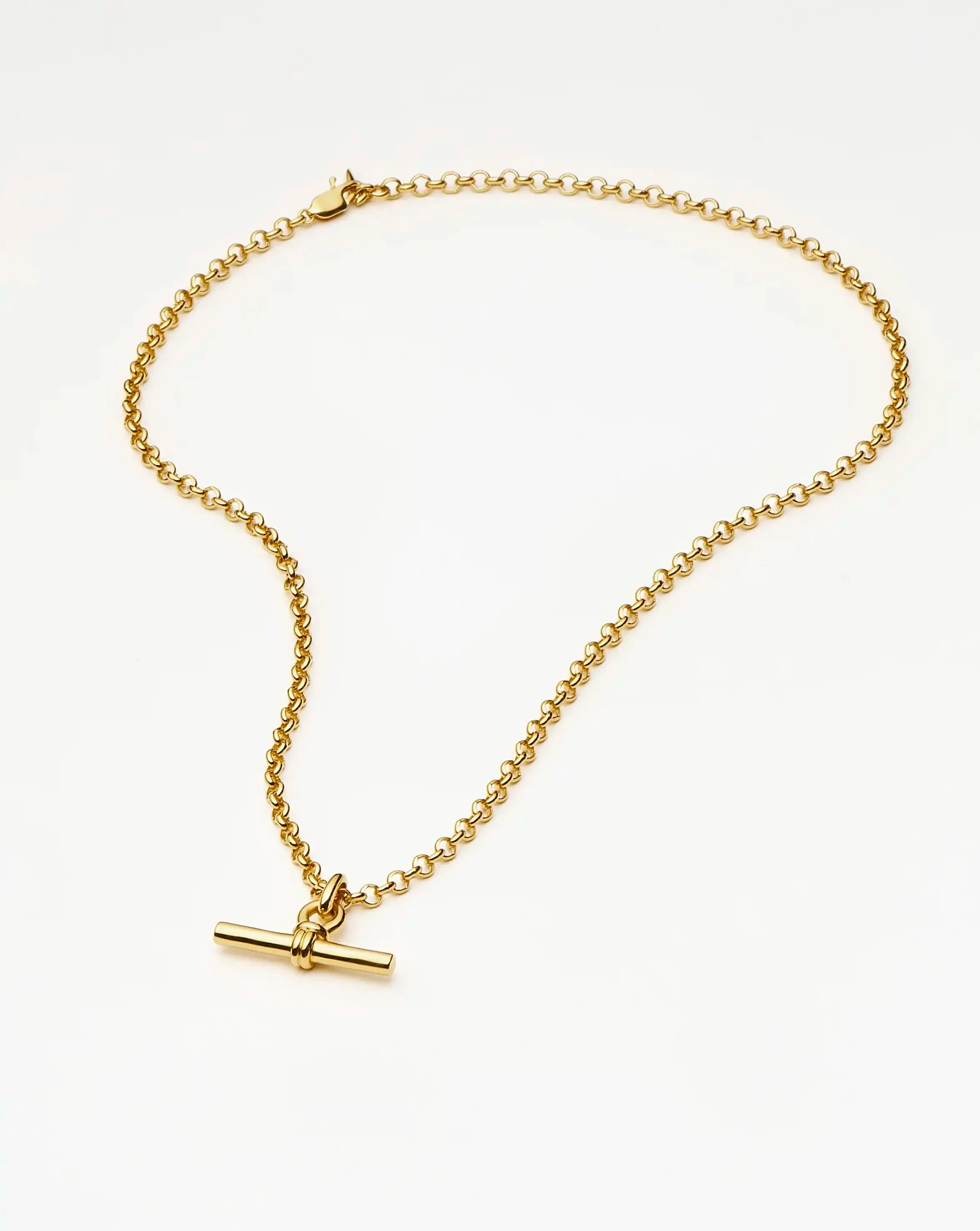 Chunky T-Bar Chain Necklace | 18ct Gold Plated - Image 4