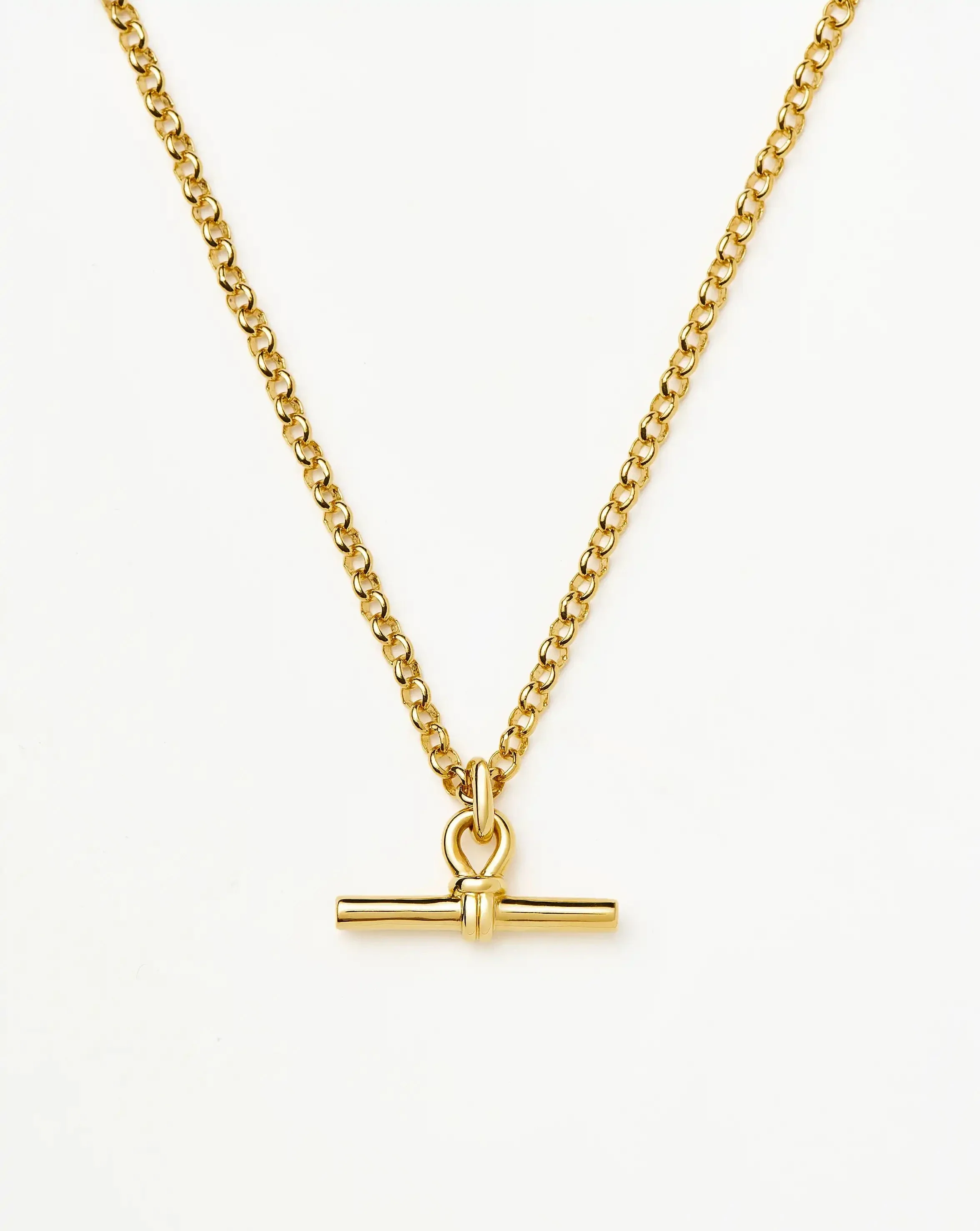 Chunky T-Bar Chain Necklace | 18ct Gold Plated - Image 5
