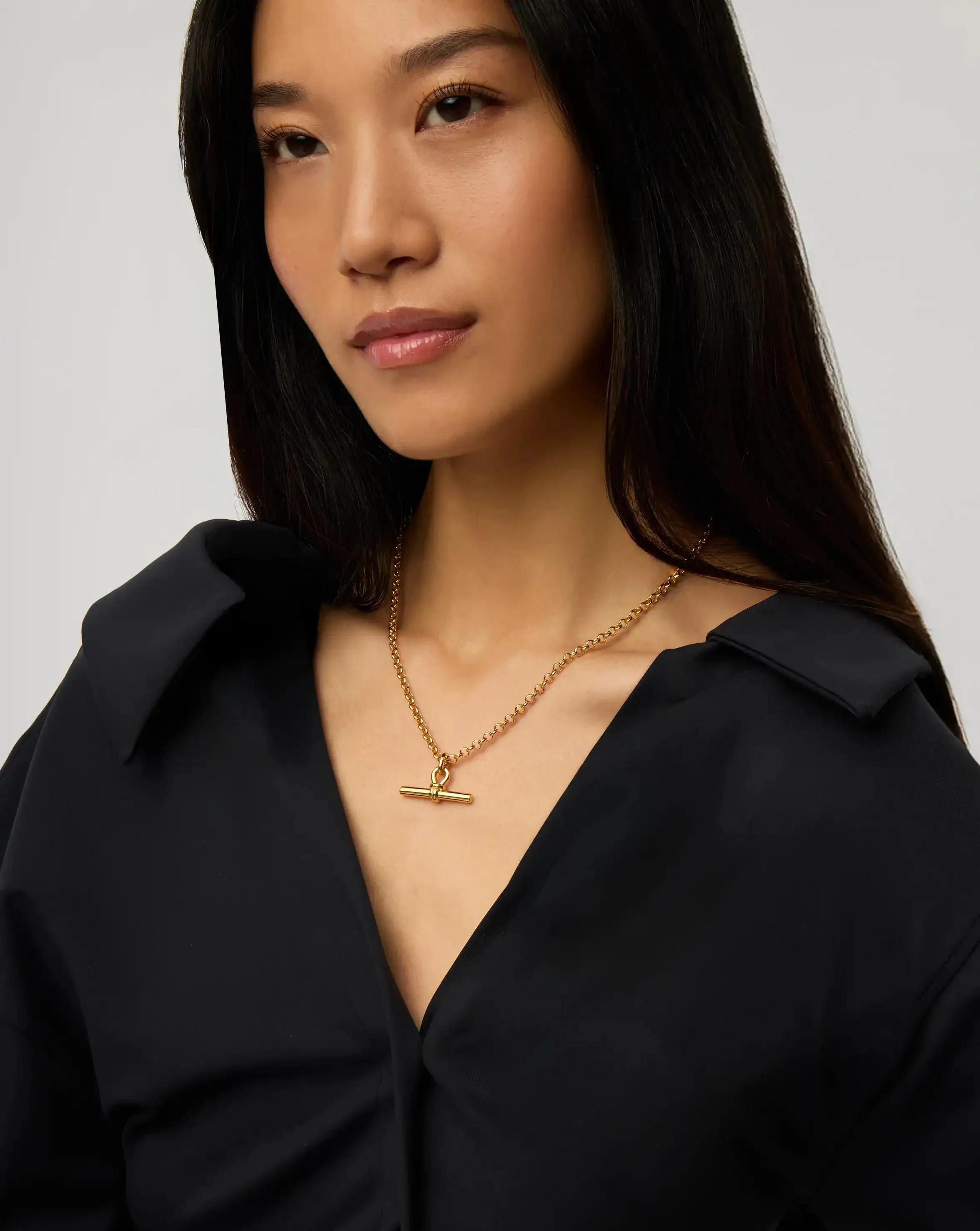 Chunky T-Bar Chain Necklace | 18ct Gold Plated - Image 6