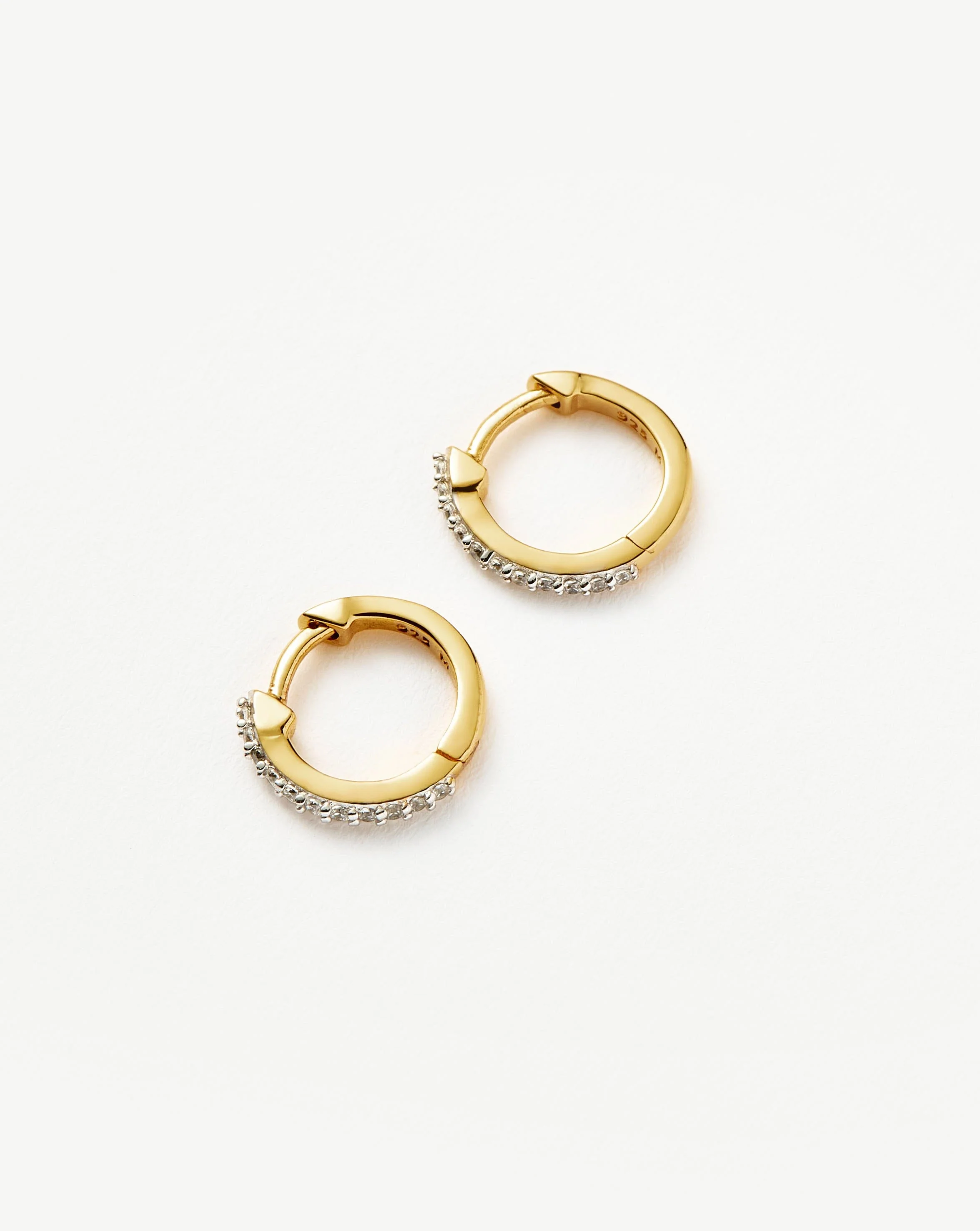 Classic Pave Huggies | 18ct Gold Vermeil/Cubic Zirconia - Image 4
