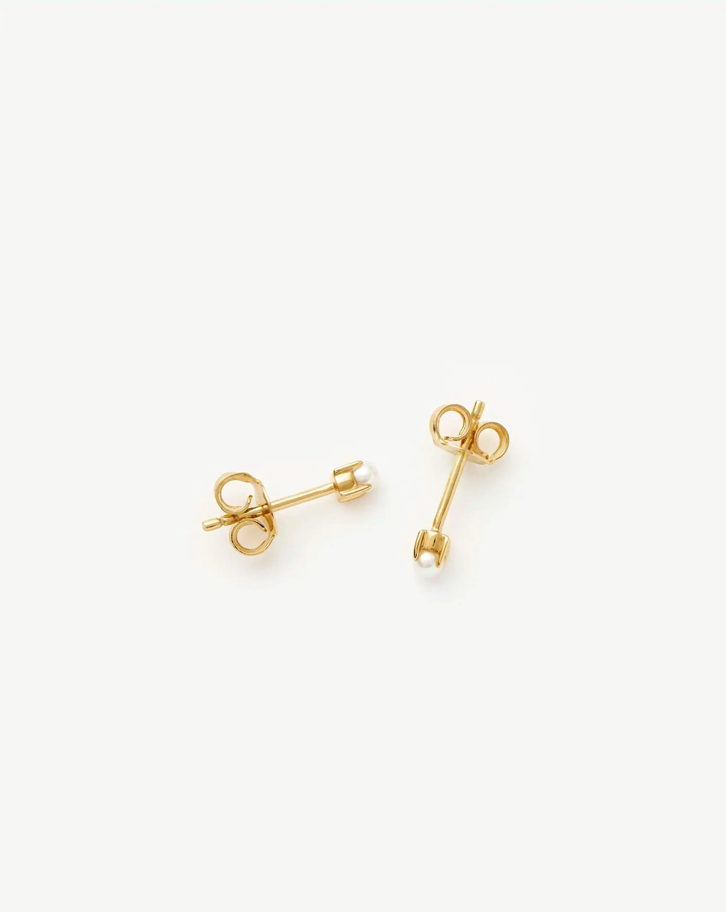 Classic Pearl Stud Earrings | 18ct Gold Vermeil/Pearl - Image 4