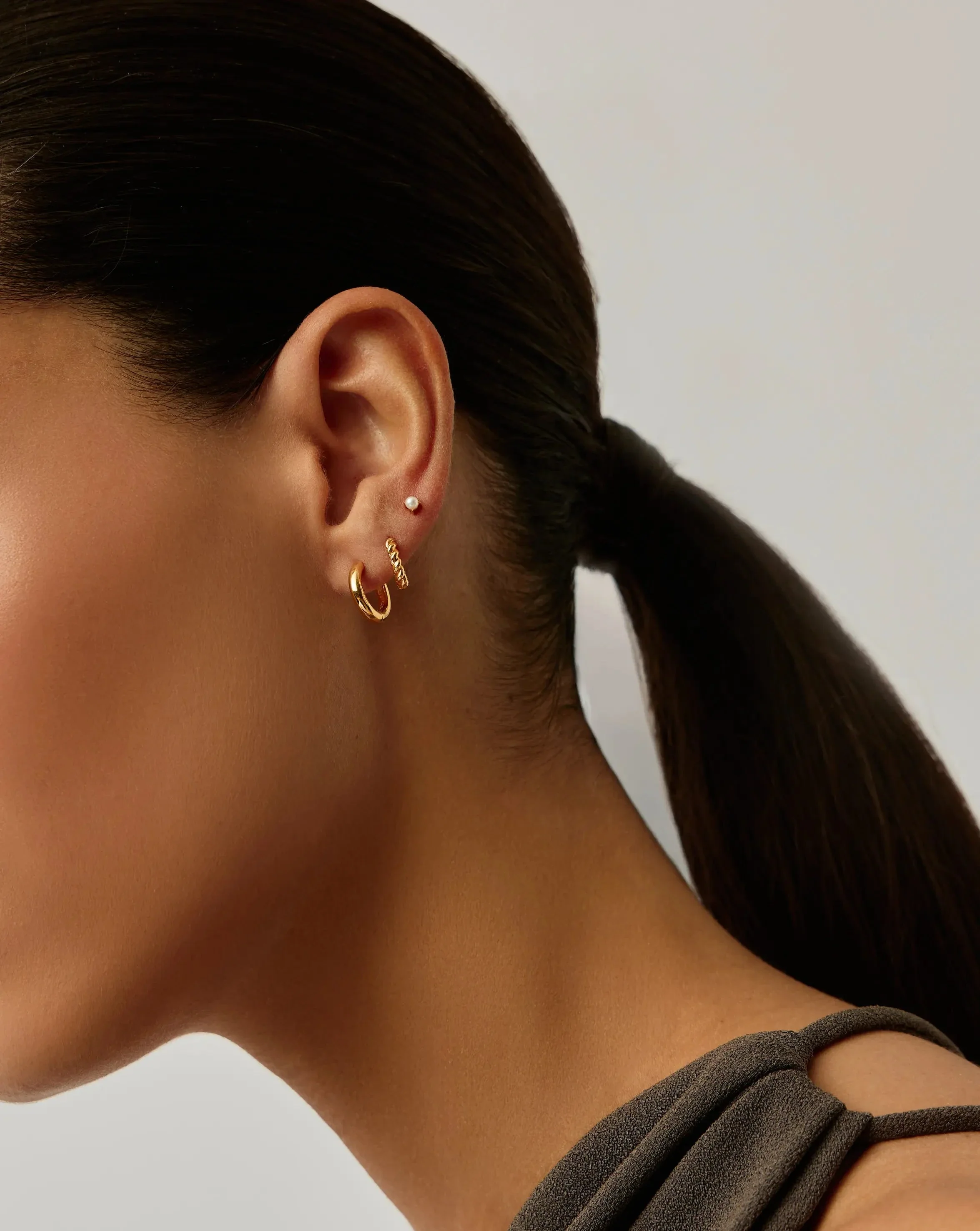 Classic Pearl Stud Earrings | 18ct Gold Vermeil/Pearl - Image 6