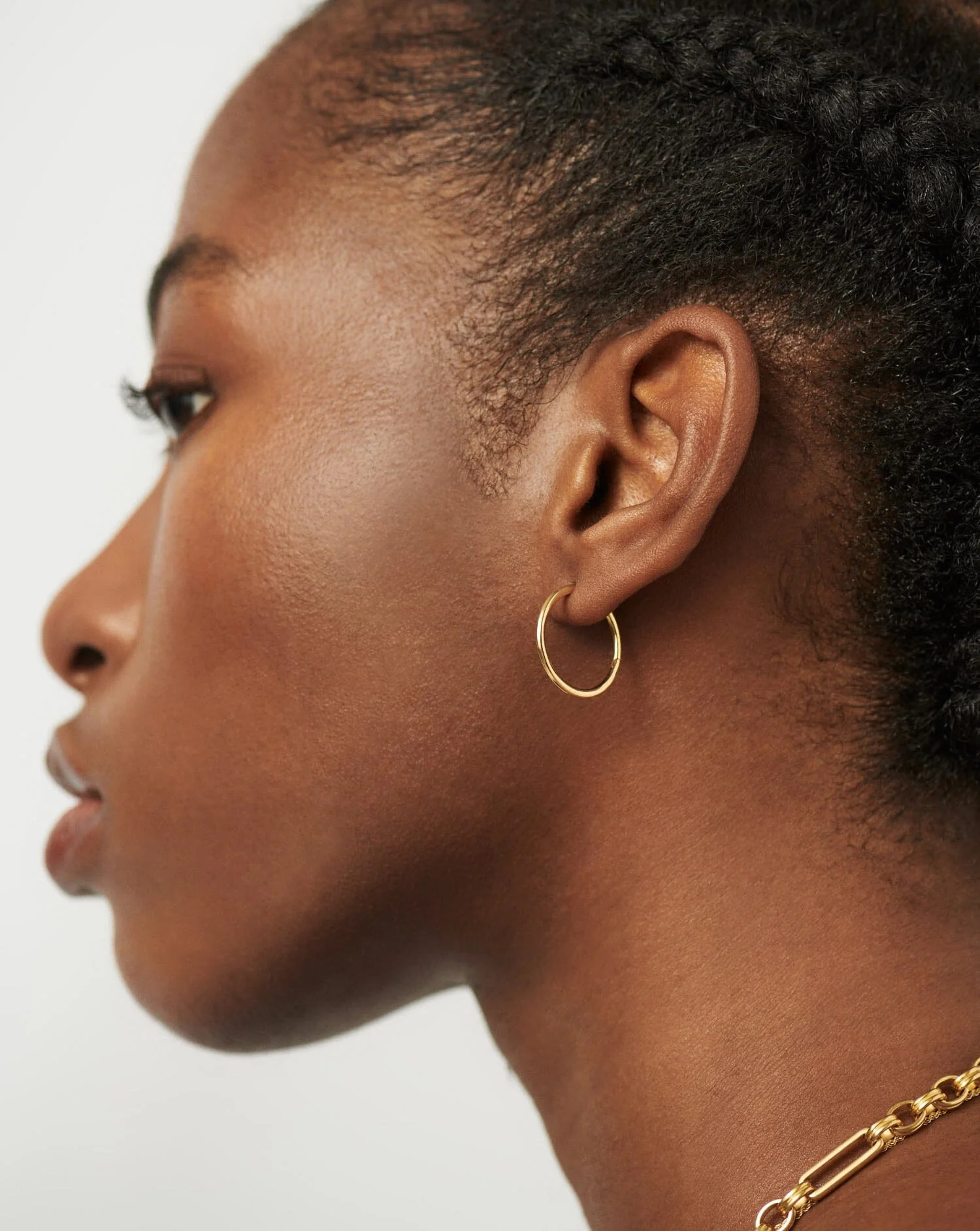 Classic Small Hoop Earrings | 18ct Gold Plated - Image 2