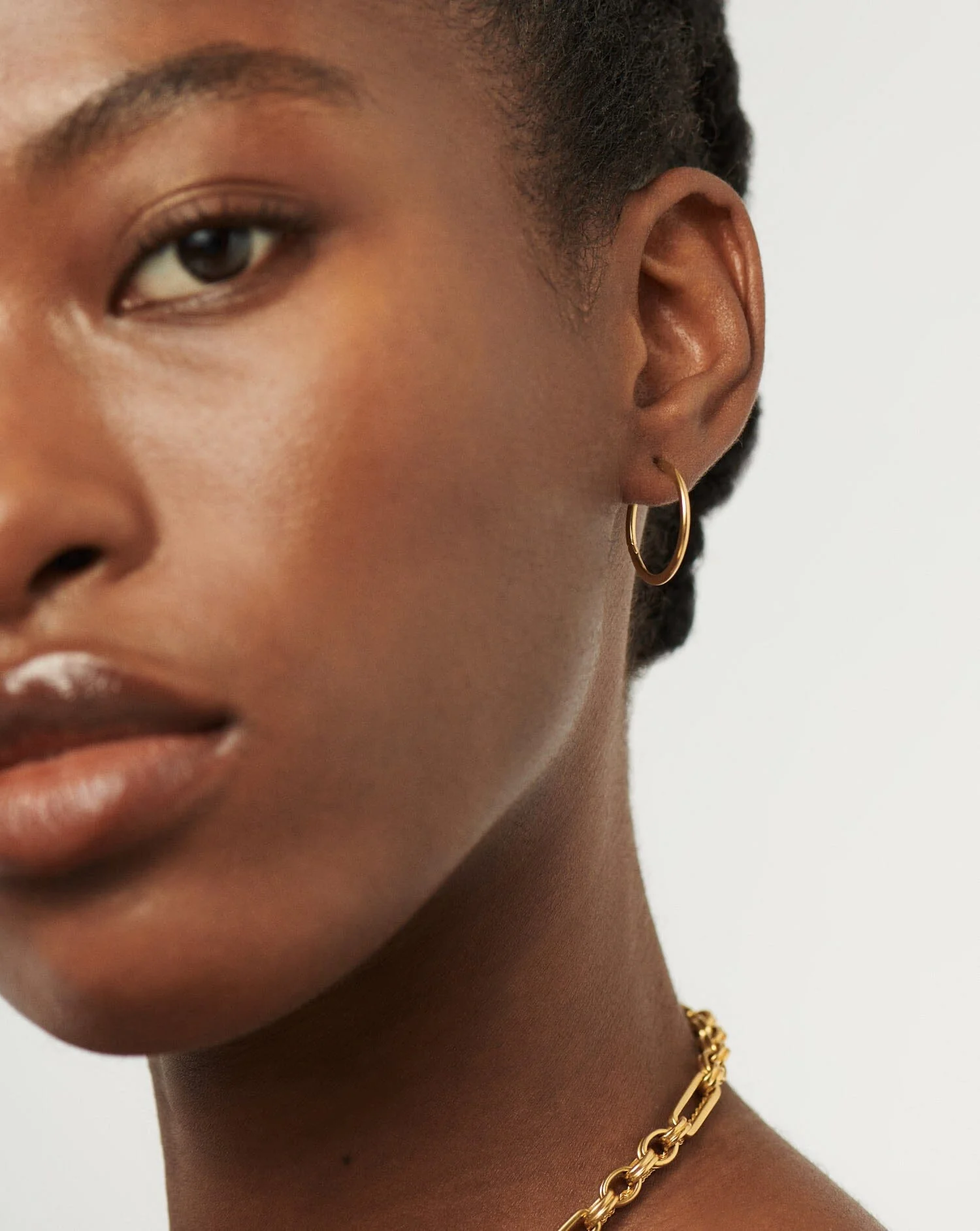 Classic Small Hoop Earrings | 18ct Gold Plated - Image 3