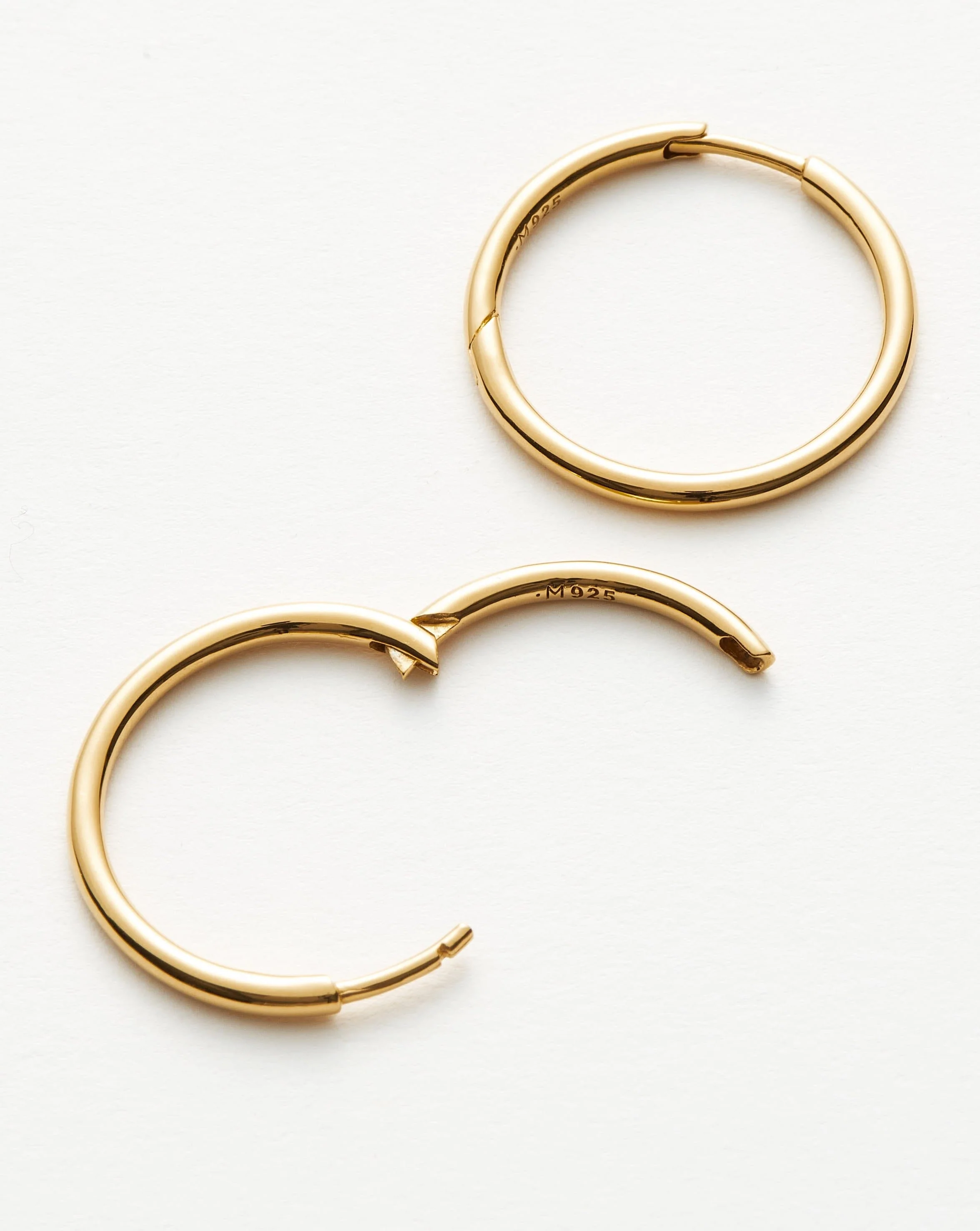 Classic Small Hoop Earrings | 18ct Gold Plated - Image 4