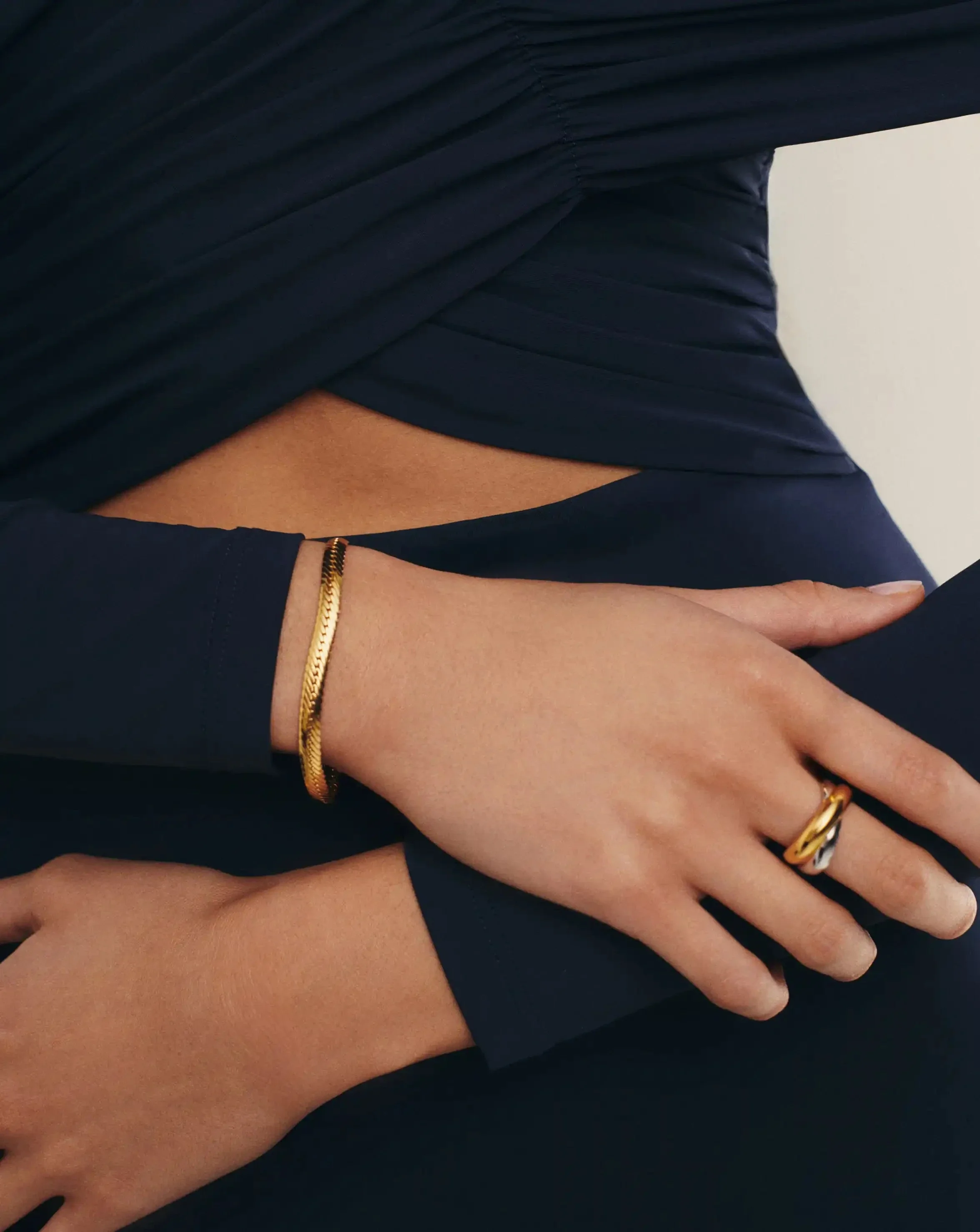 Classic Snake Chain Bracelet | 18ct Gold Plated - Image 3