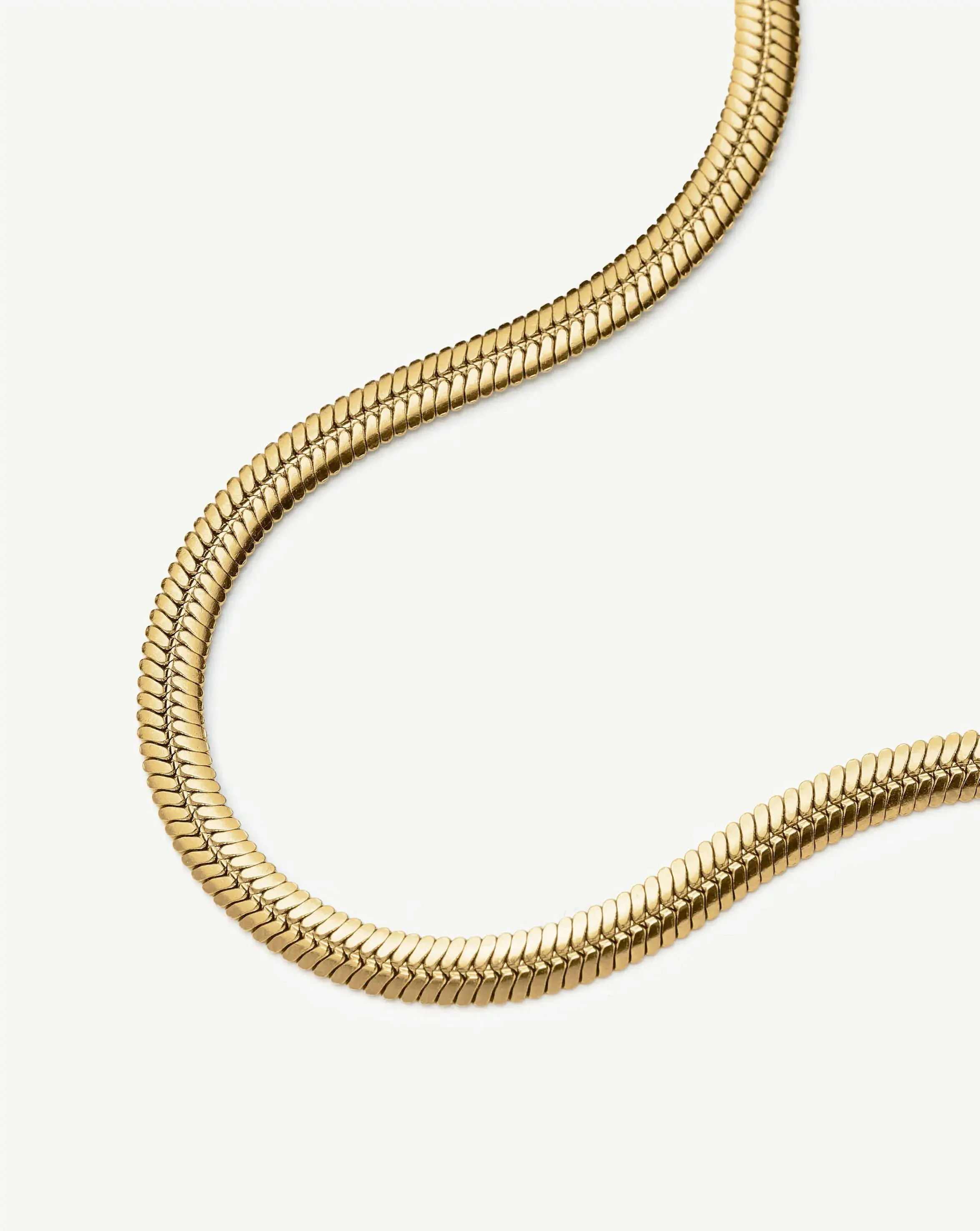 Classic Snake Chain Necklace | 18ct Gold Plated - Image 4