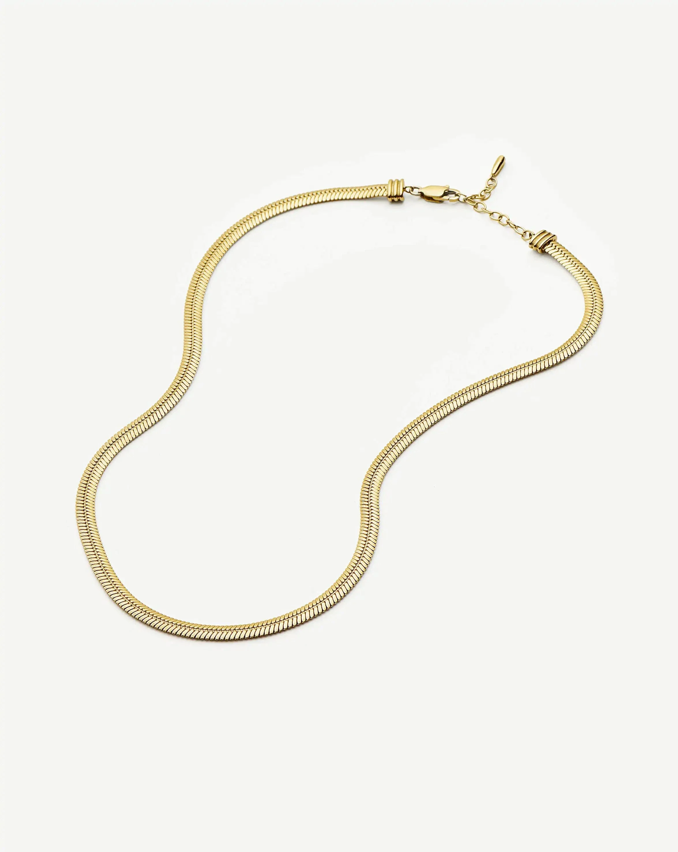 Classic Snake Chain Necklace | 18ct Gold Plated - Image 5