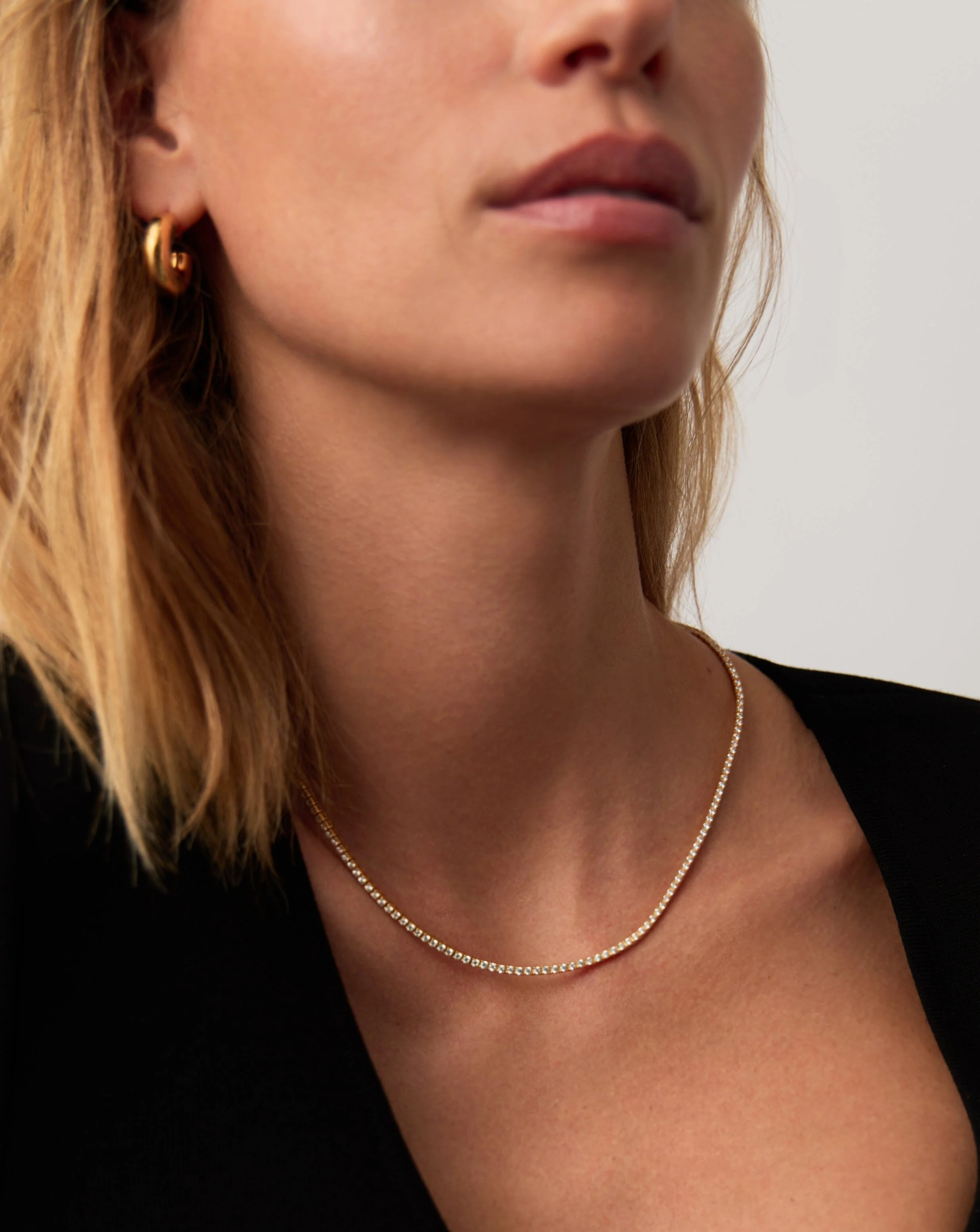 Classic Tennis Necklace | 18ct Gold Vermeil Cubic Zirconia - Image 2