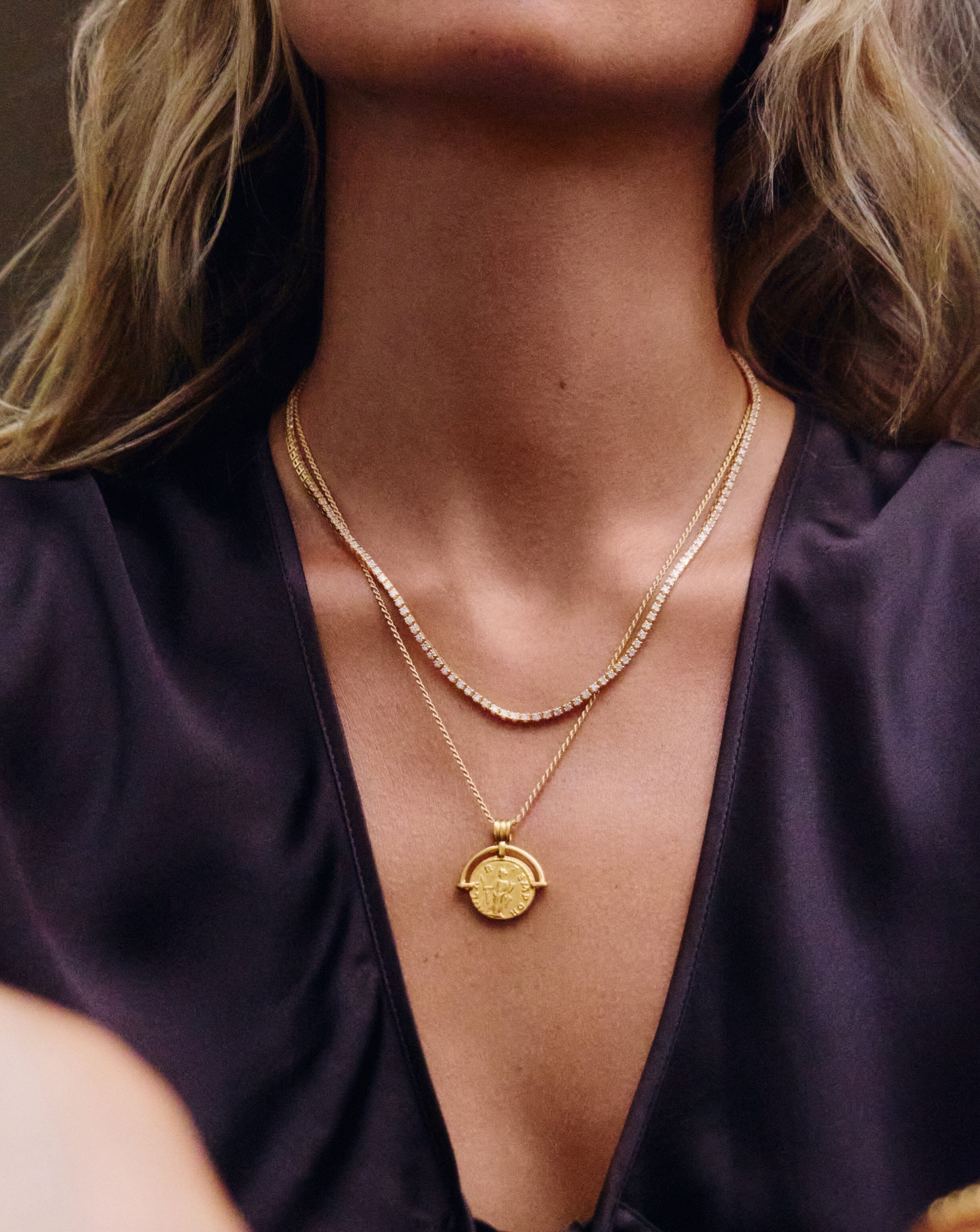 Classic Tennis Necklace | 18ct Gold Vermeil Cubic Zirconia - Image 3
