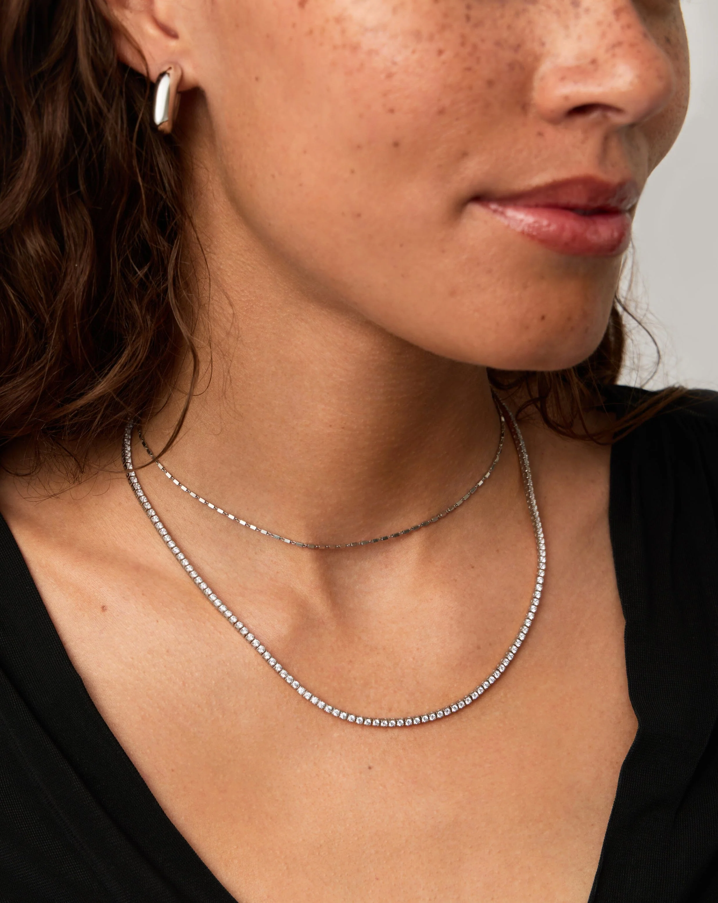 Classic Tennis Necklace | Sterling Silver Cubic Zirconia - Image 3