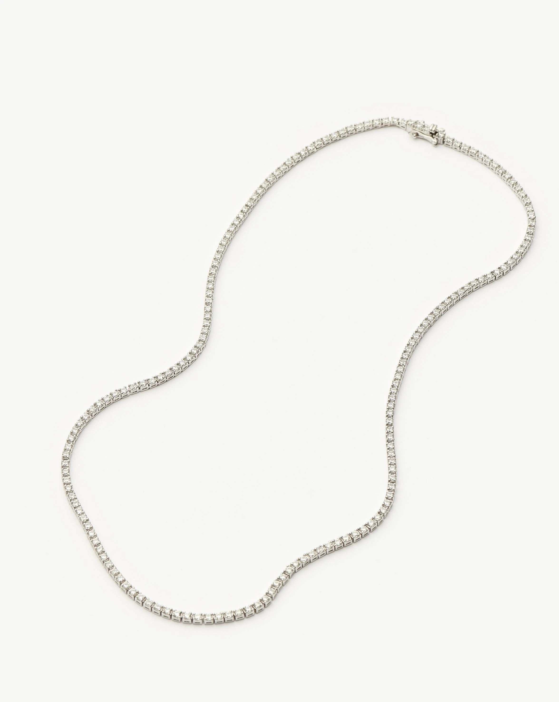 Classic Tennis Necklace | Sterling Silver Cubic Zirconia - Image 4