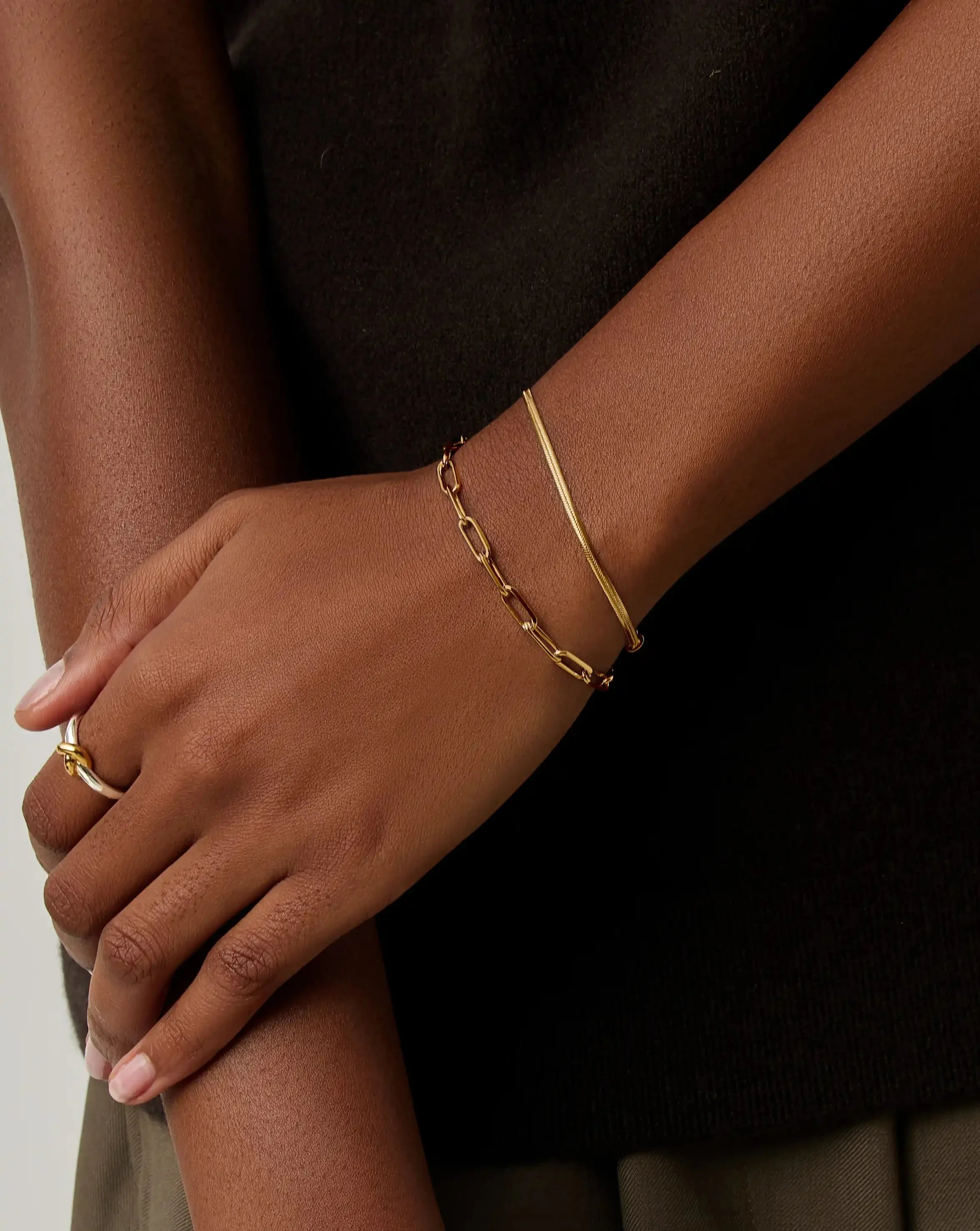 Thin Snake Chain Bracelet | 18ct Gold Plated - Image 2