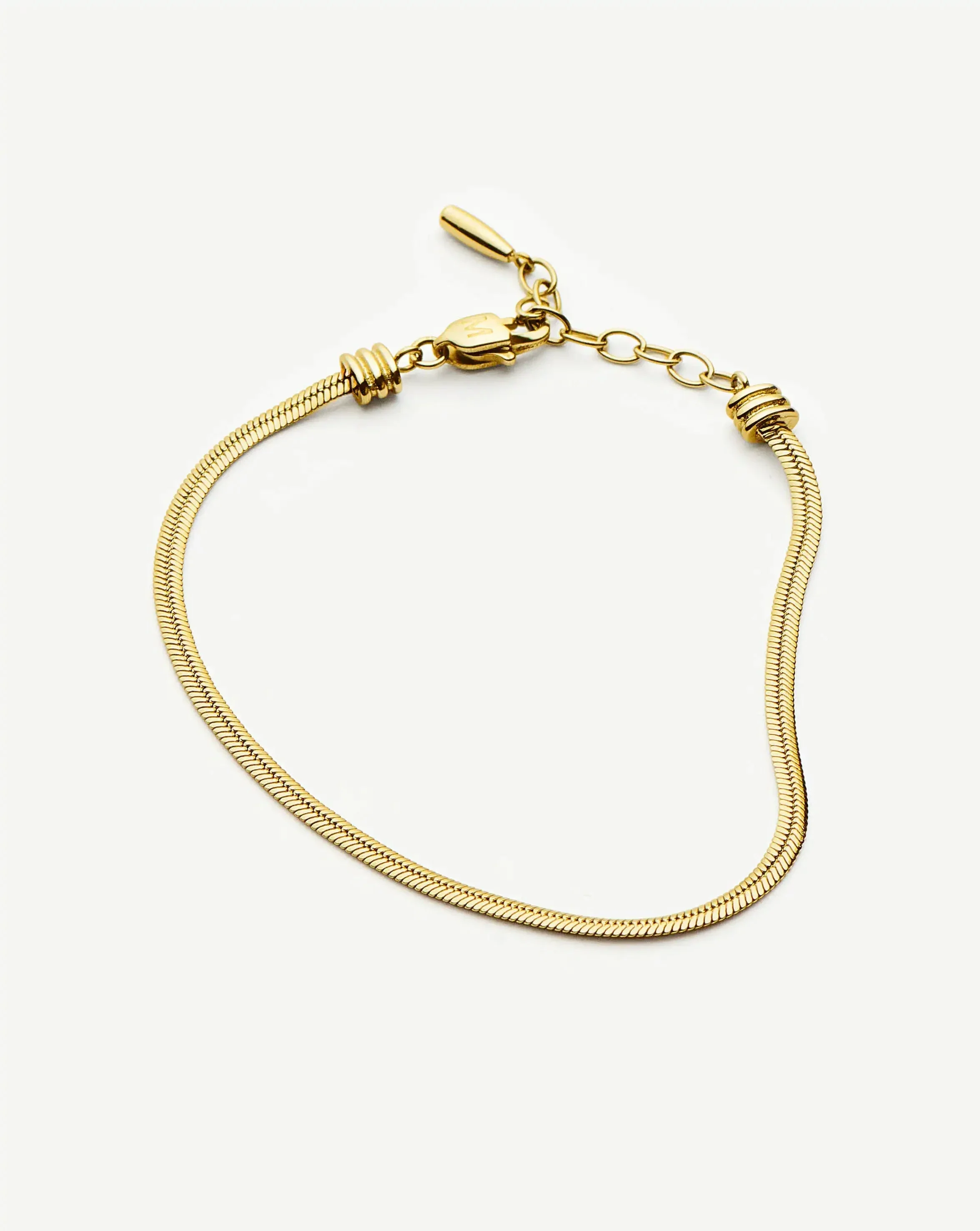 Thin Snake Chain Bracelet | 18ct Gold Plated - Image 5