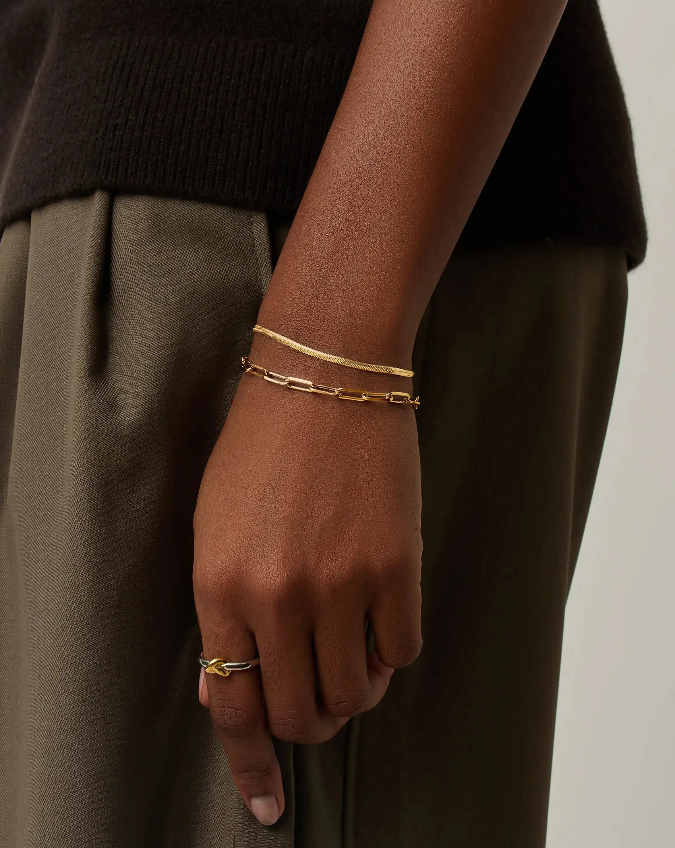 Thin Snake Chain Bracelet | 18ct Gold Plated - Image 6