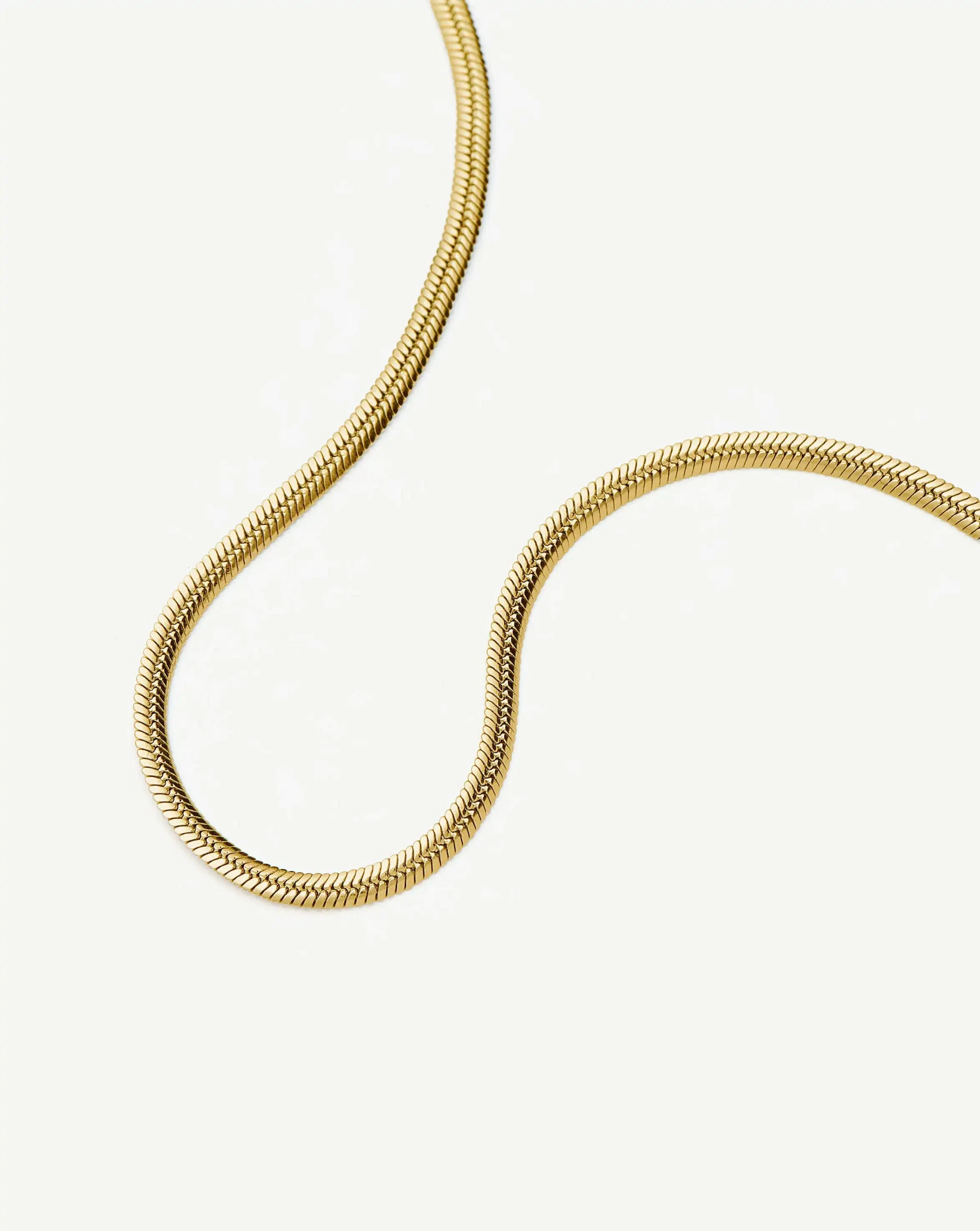 Thin Snake Chain Necklace | 18ct Gold Plated - Image 4