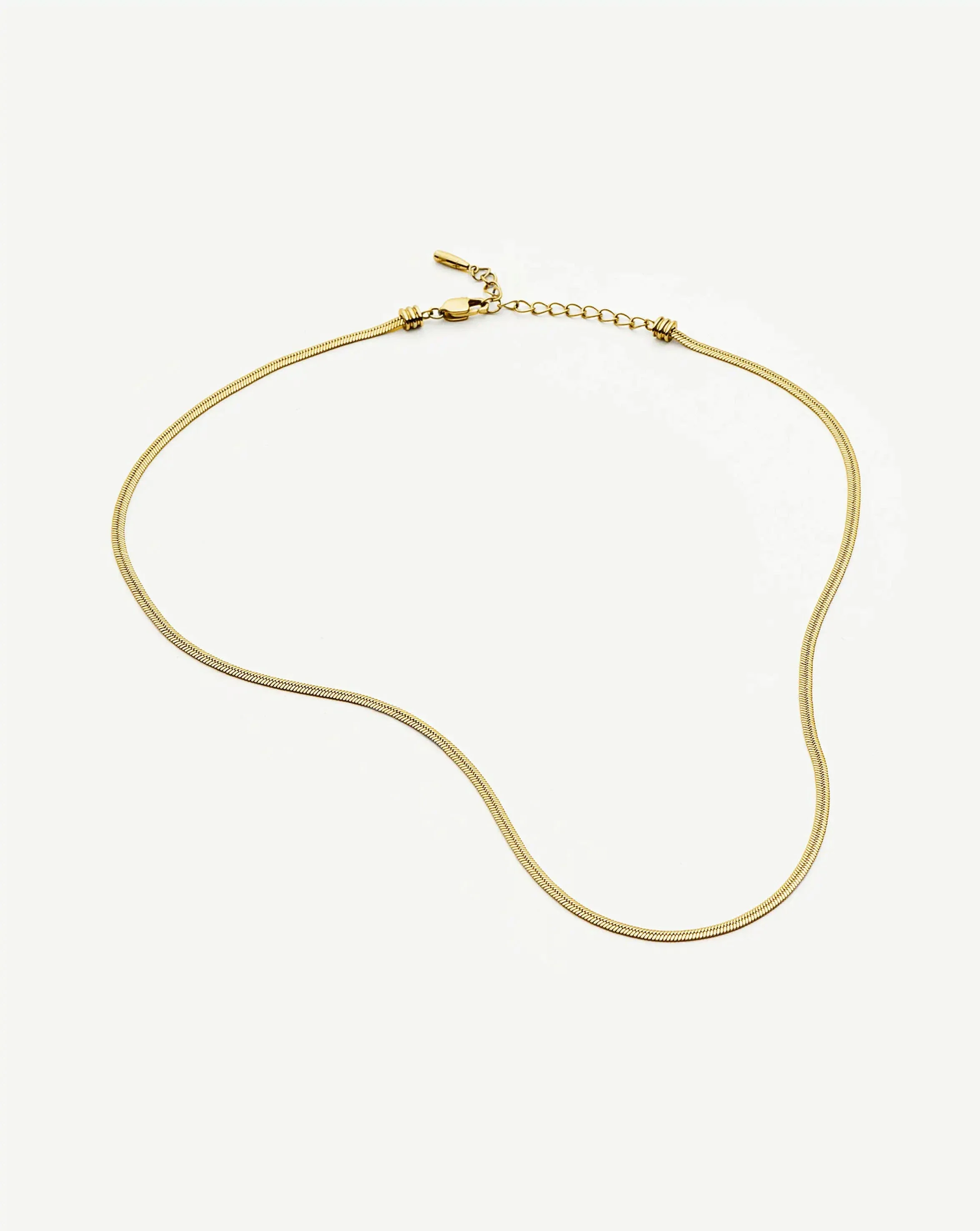 Thin Snake Chain Necklace | 18ct Gold Plated - Image 5