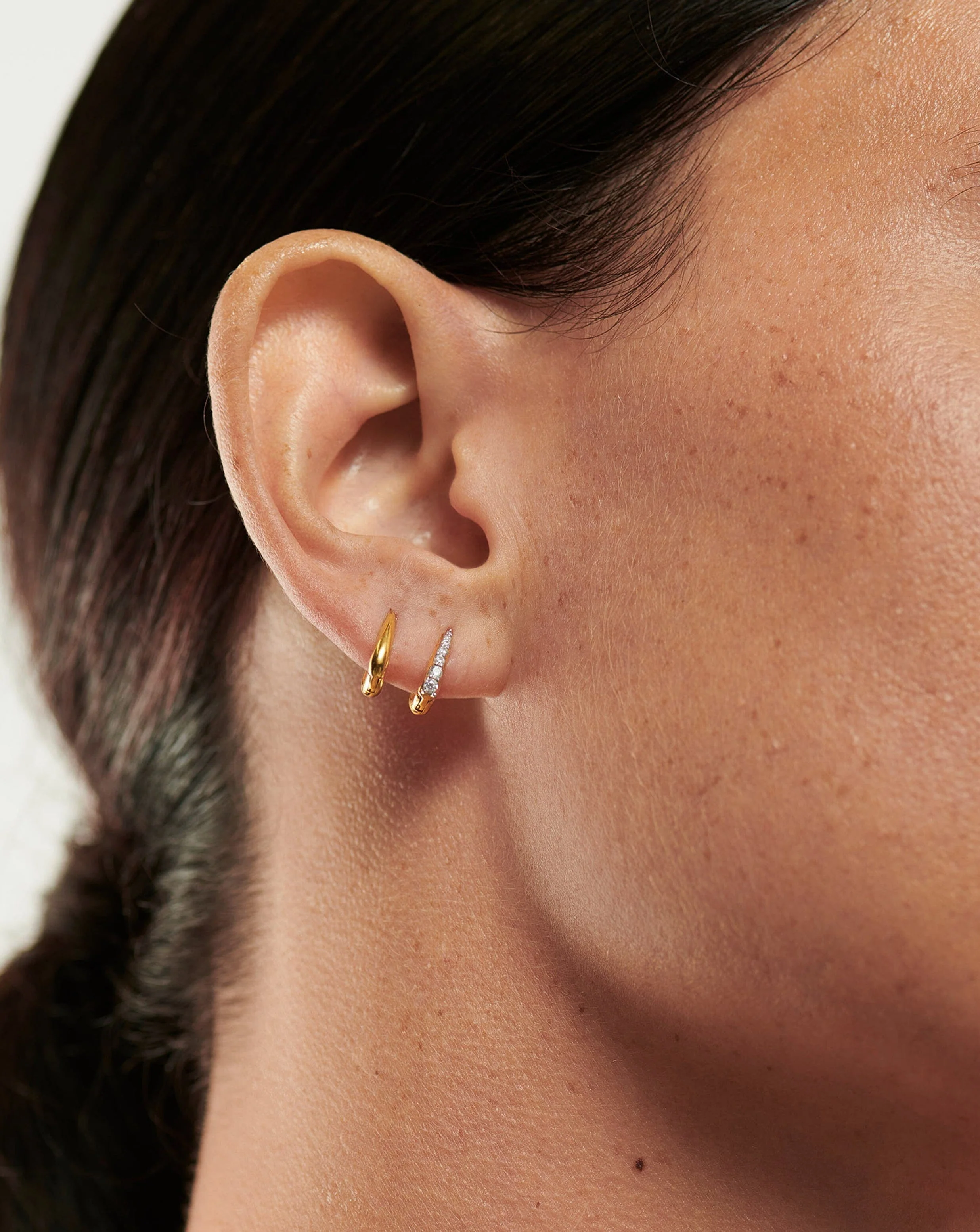 Claw Huggies | 18ct Gold Vermeil - Image 2