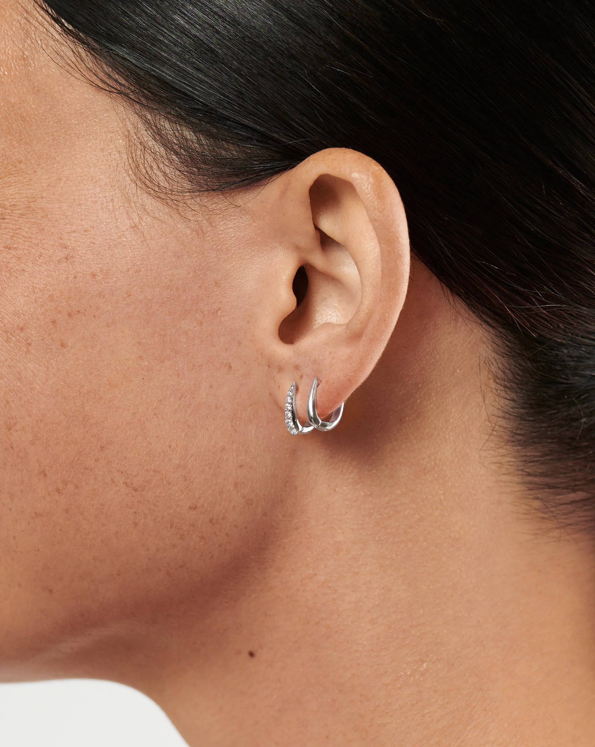 Claw Huggies Earring Set - Image 3