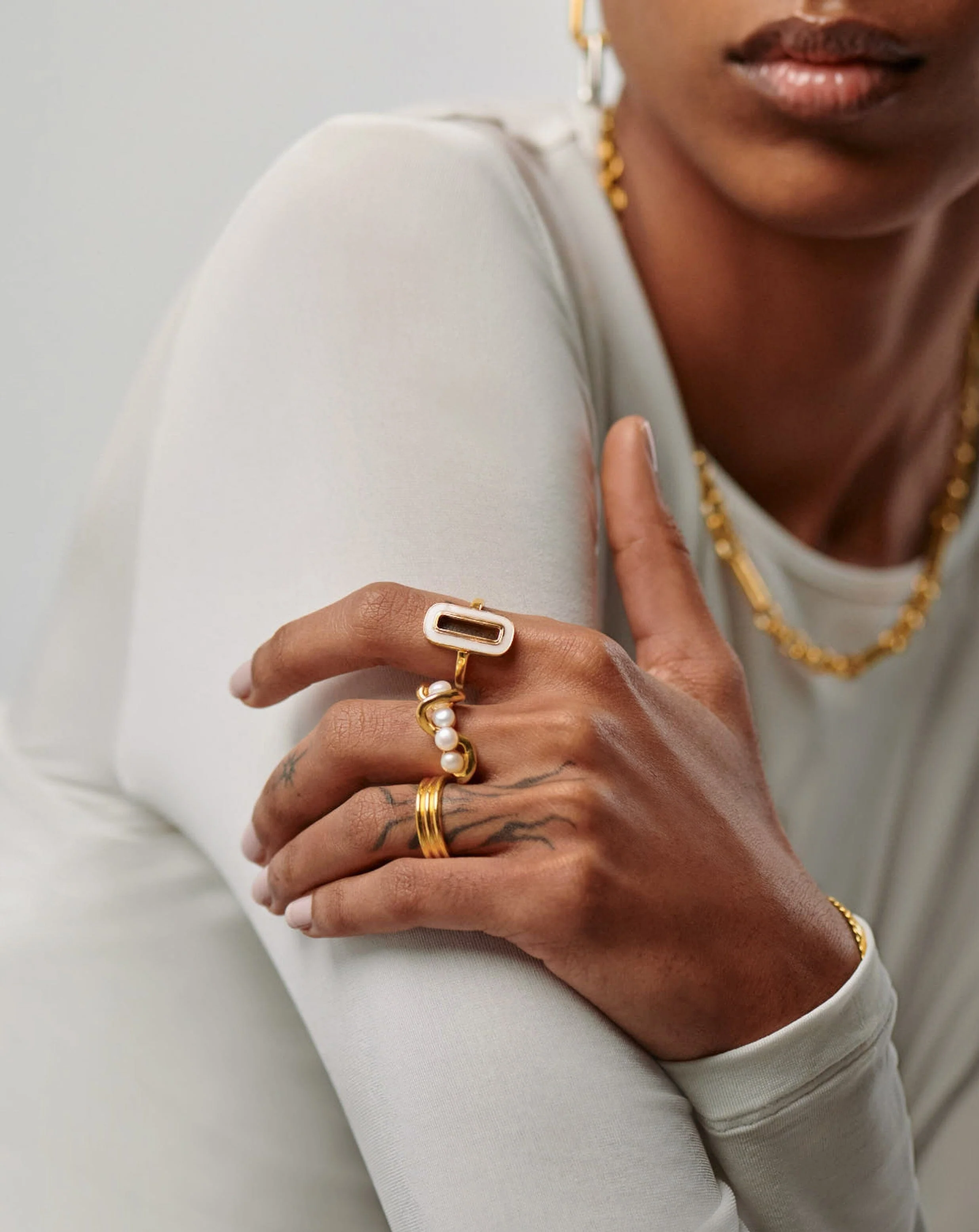 Enamel Haze Ovate Ring - Image 3