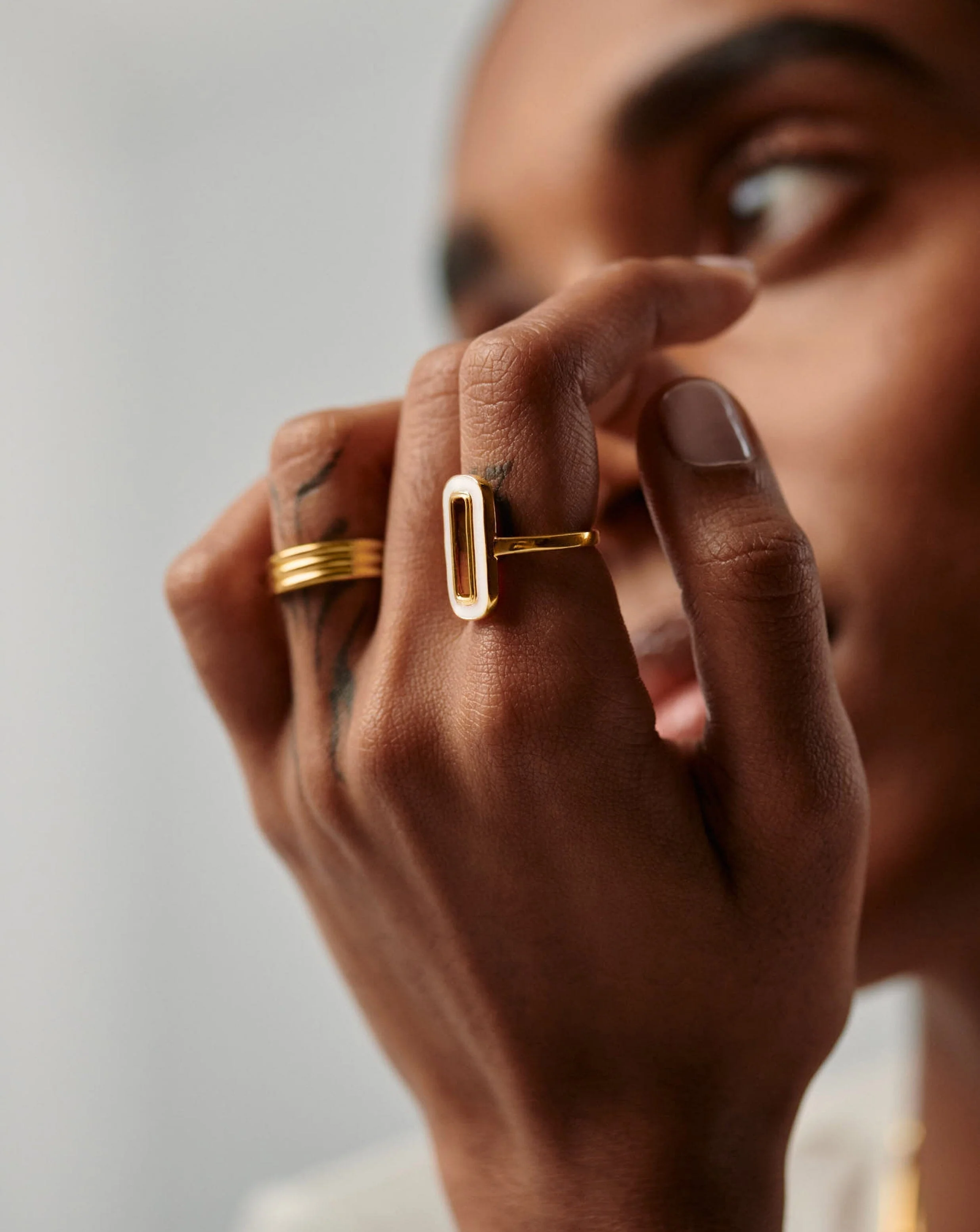 Enamel Haze Ovate Ring - Image 6