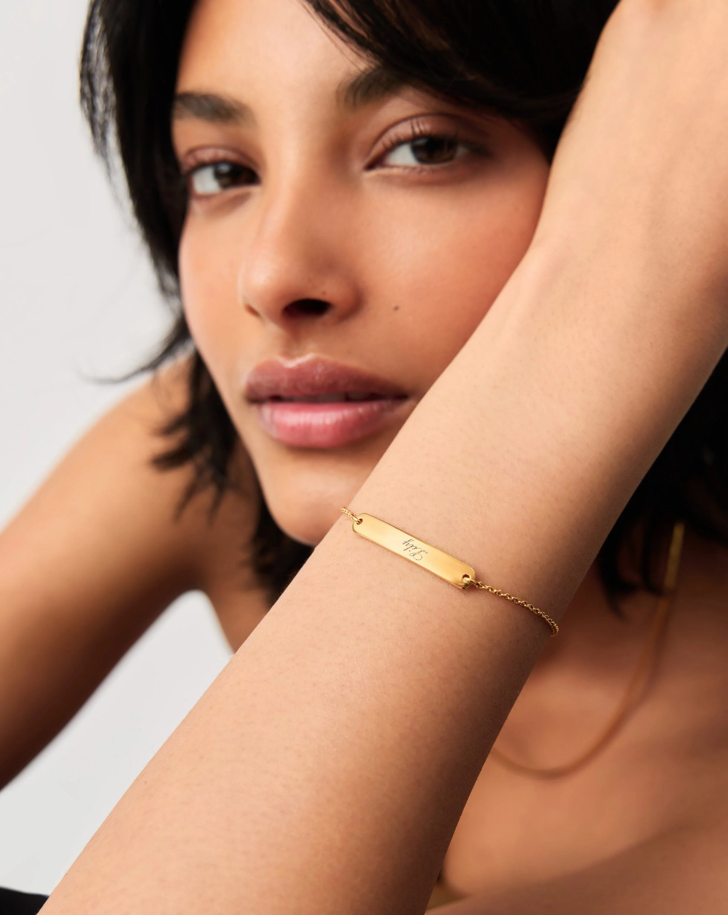 Engravable Bar Chain Bracelet | 18ct Gold Vermeil - Image 2