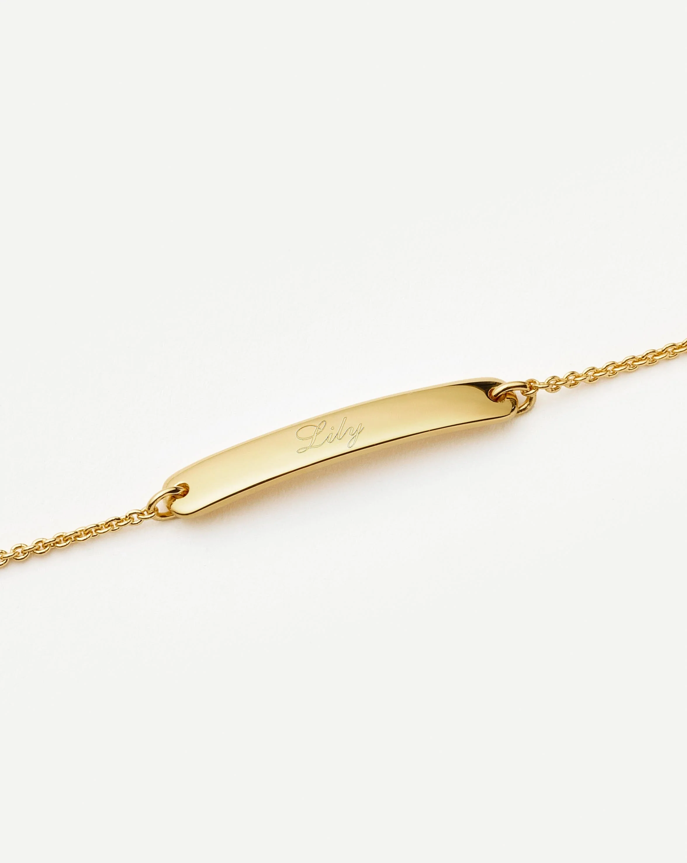 Engravable Bar Chain Bracelet | 18ct Gold Vermeil - Image 4