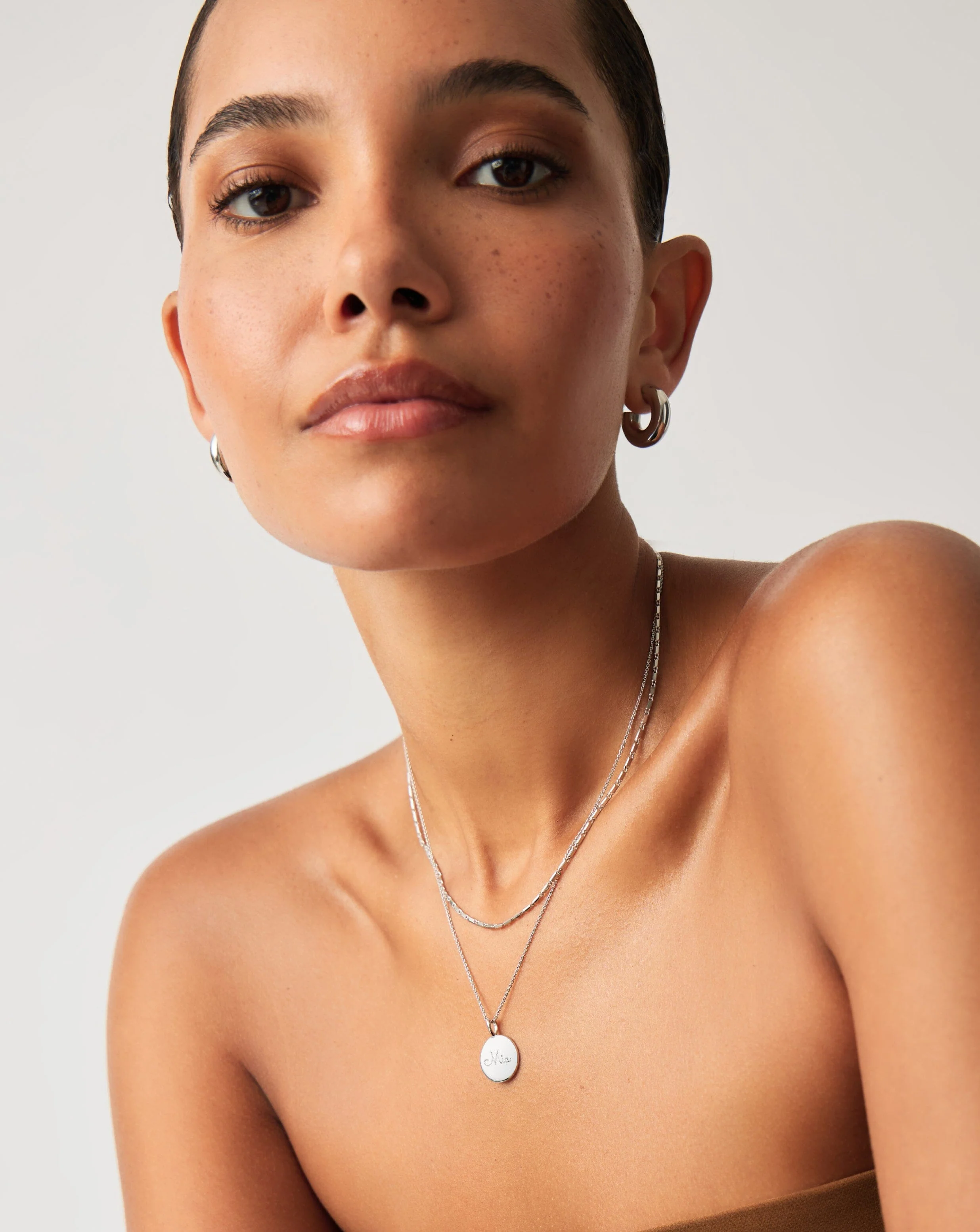 Engravable Round Necklace | Sterling Silver - Image 2