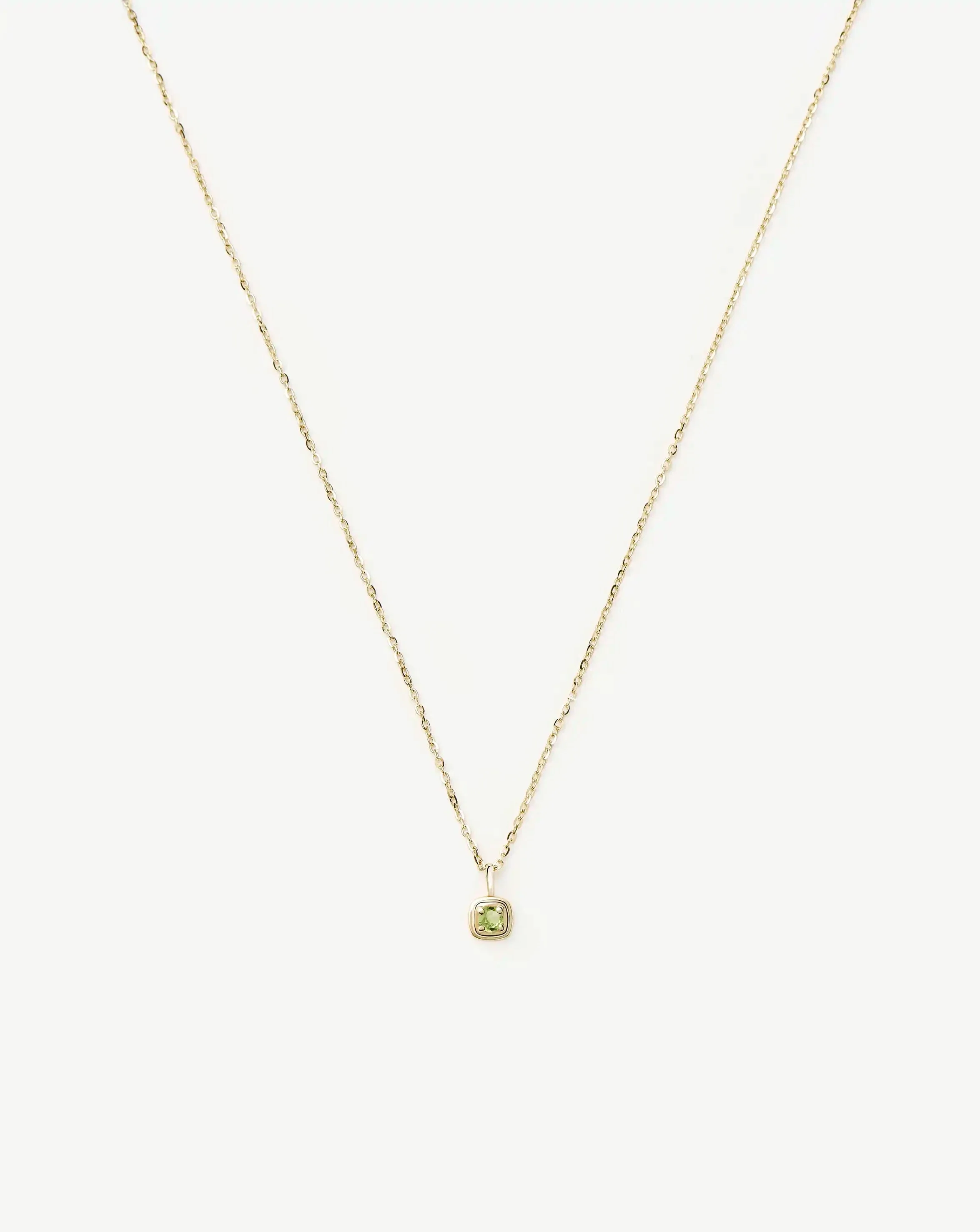 Solid Gold August Birthstone Pendant Necklace | 14ct Solid Gold/Peridot - Image 4