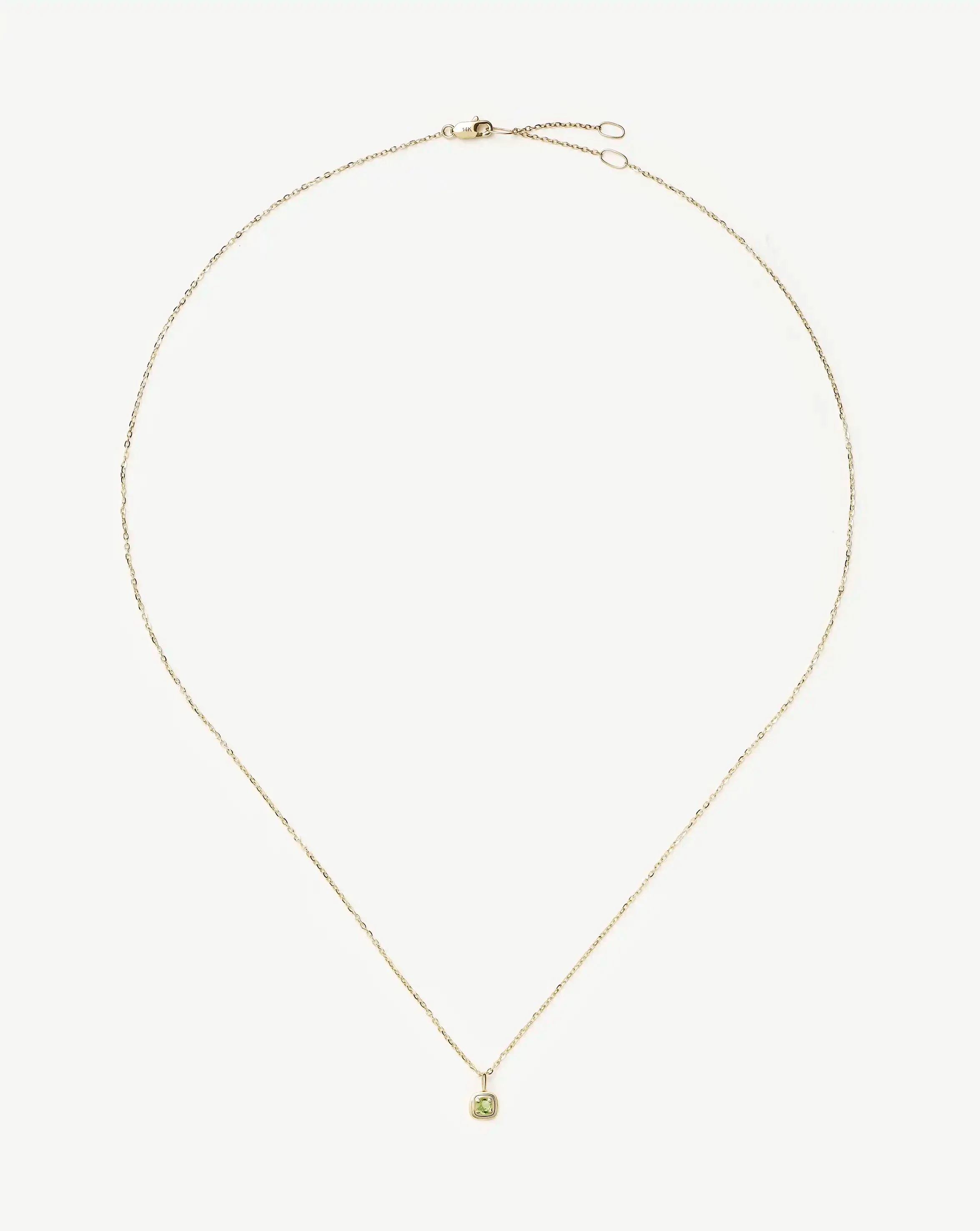 Solid Gold August Birthstone Pendant Necklace | 14ct Solid Gold/Peridot - Image 5